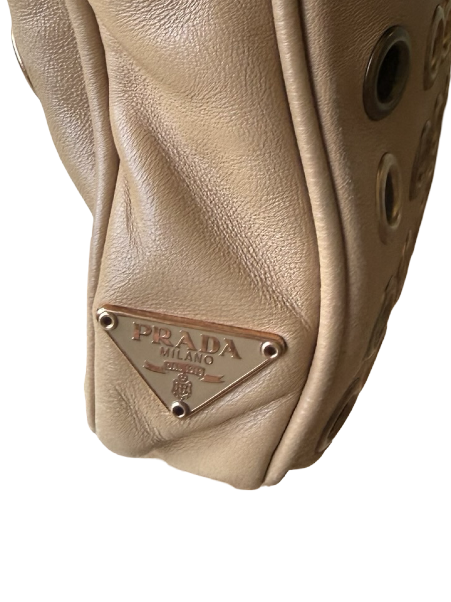 Prada Vintage Rivet Miele Bag