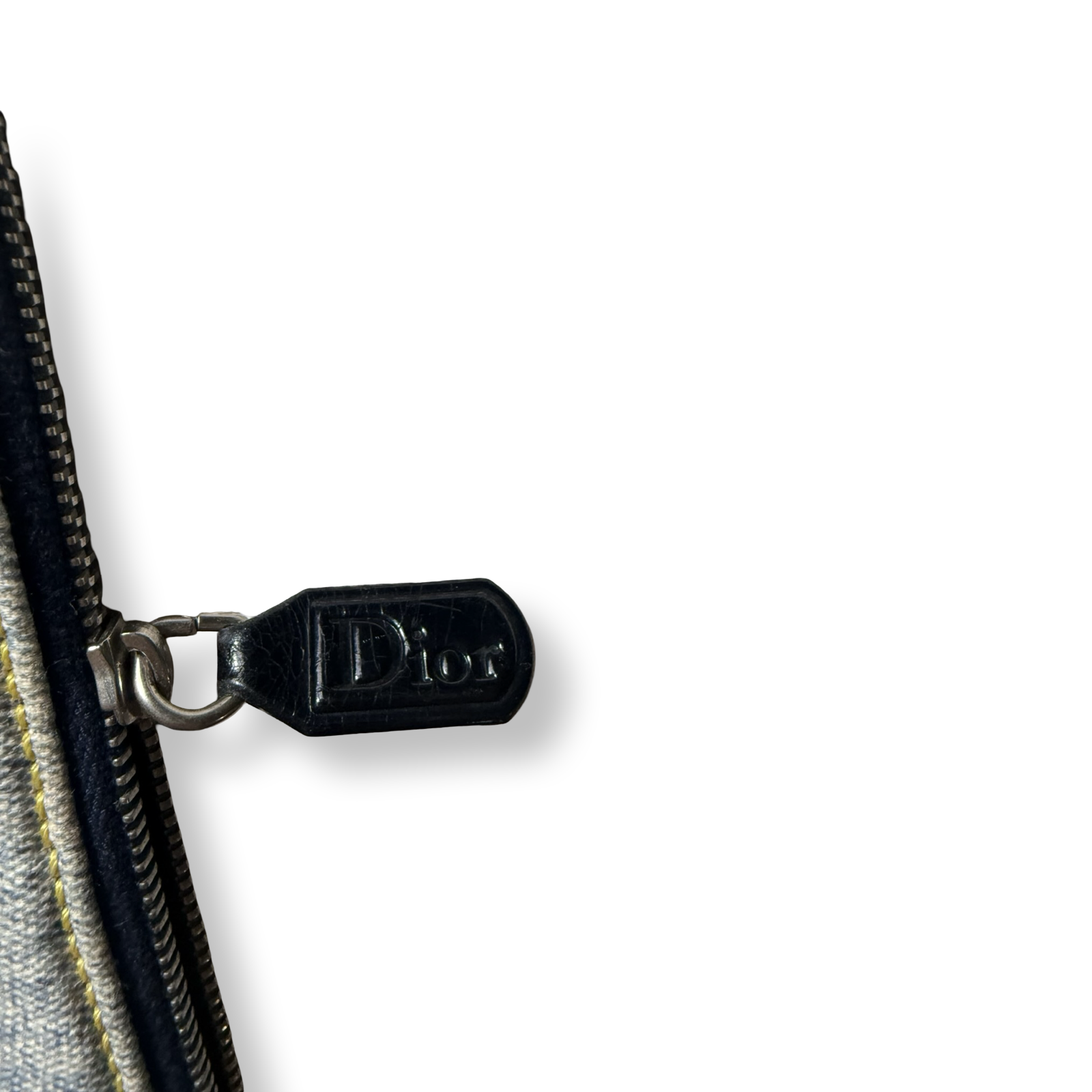 Dior Vintage Denim Print Saddle Pochette