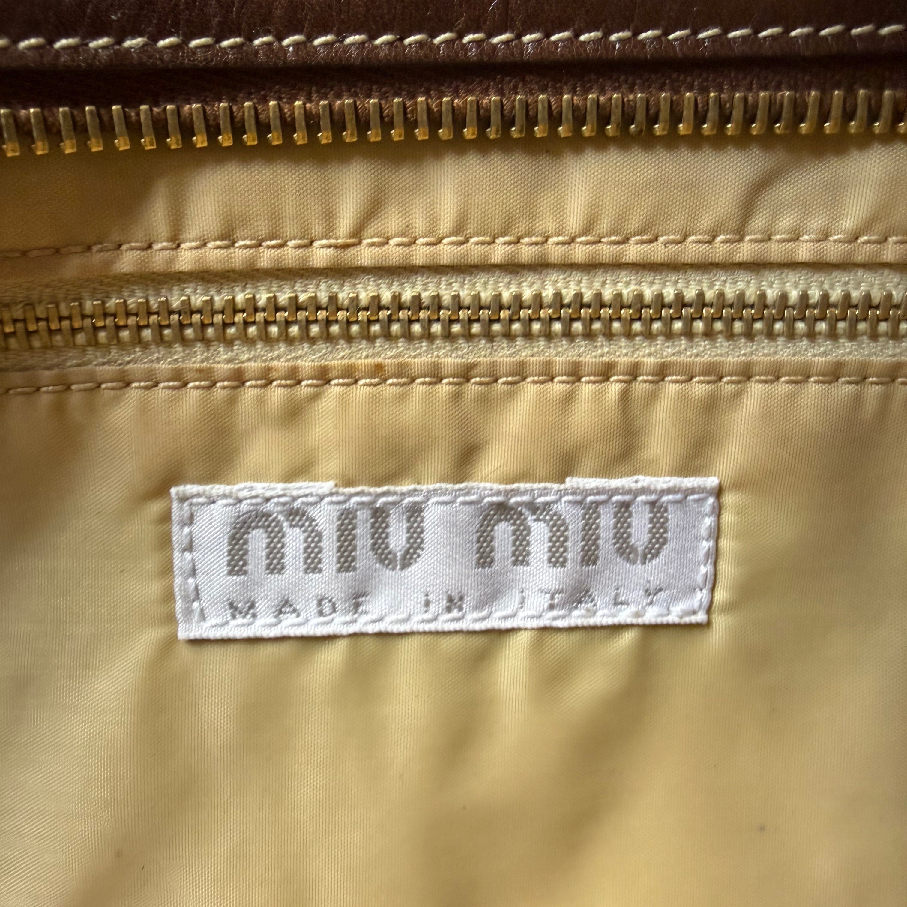 Miu Miu Vintage Woven Waffle Bag