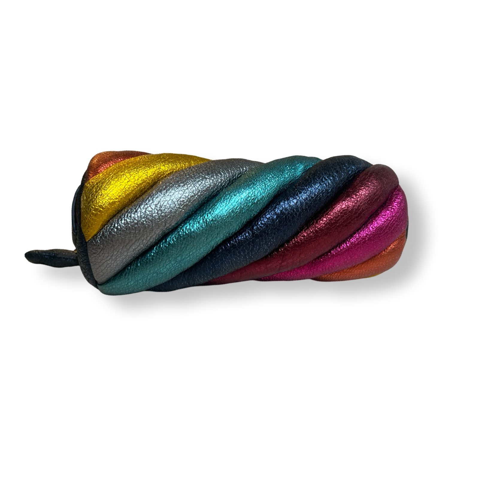 Anya Hindmarch Authentic Rainbow Roll puffy metallic leather bag