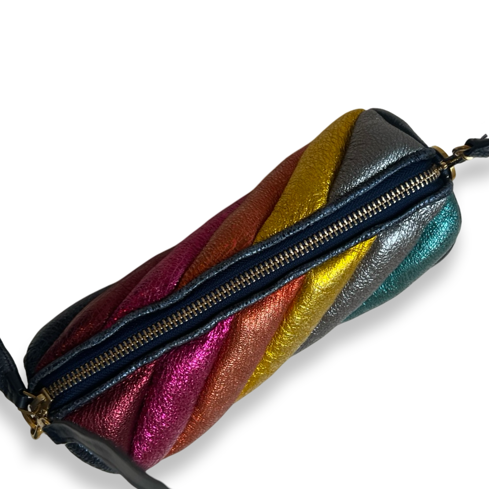 Anya Hindmarch Rainbow Twist Bag rainbow metallic leather