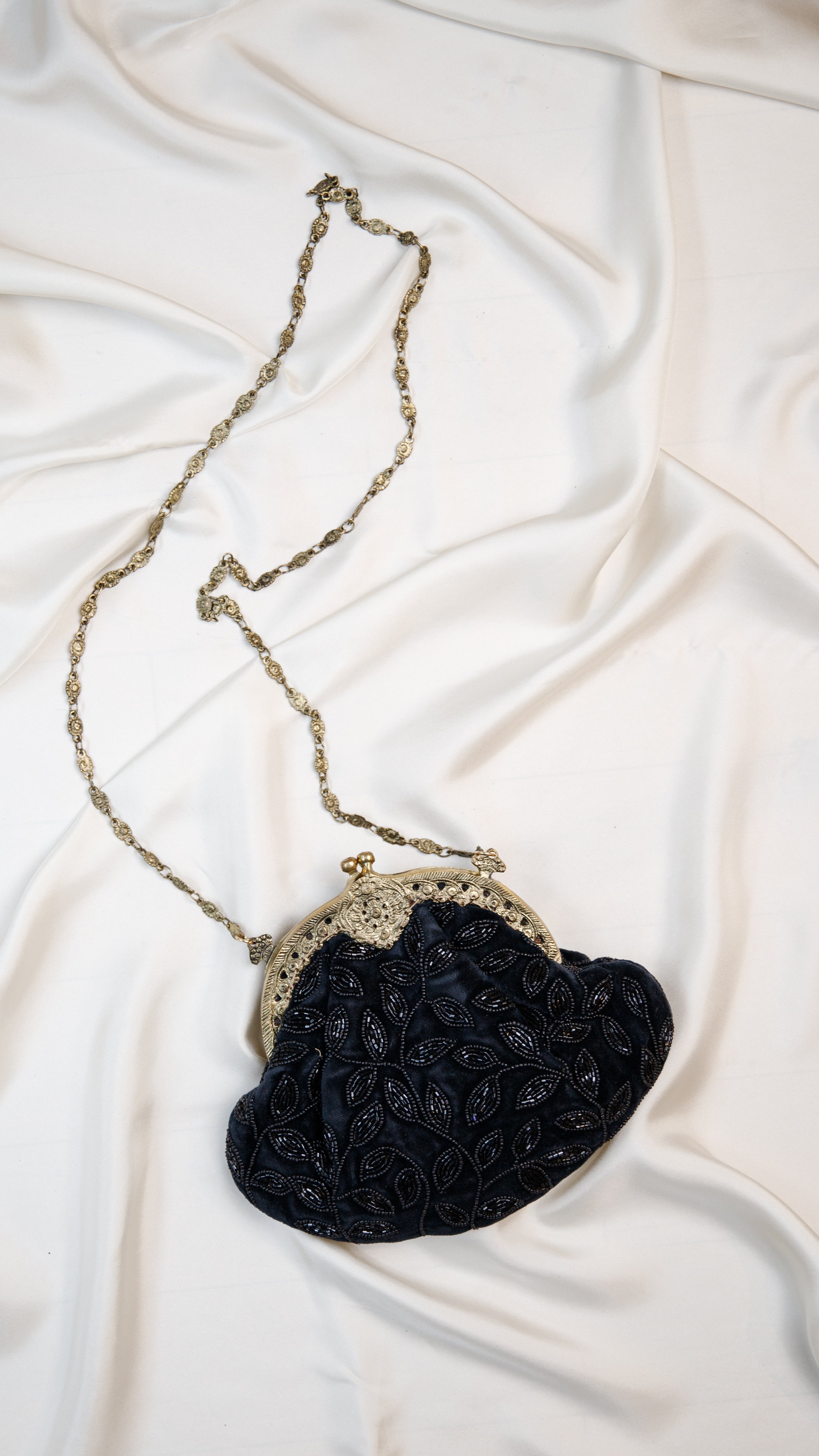 Hand made vintage inspired one of a kind velvet beaded evening bag Island to East Side X the Vintage New Yorker