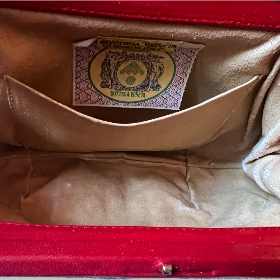 vintage bottega bag red leather authentic