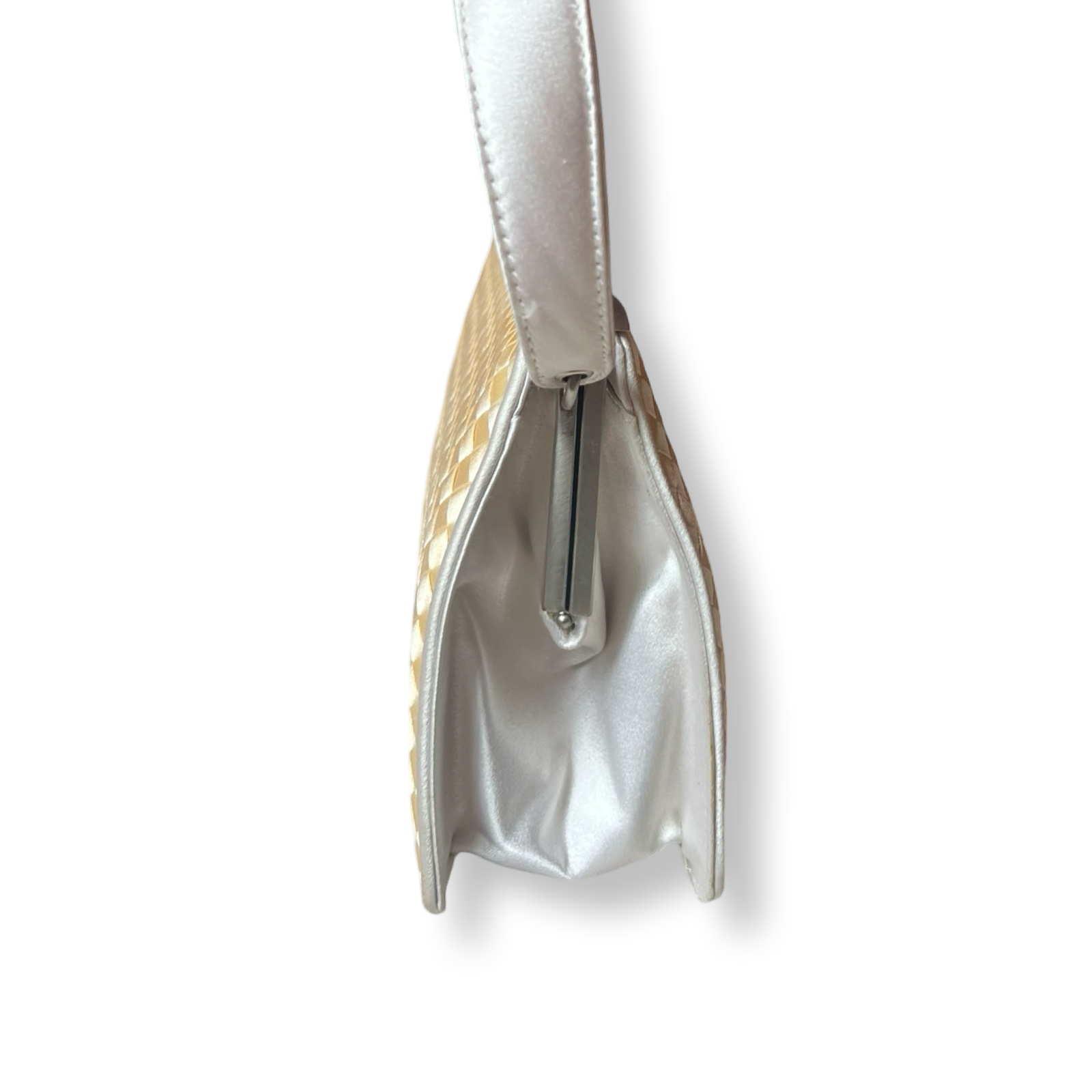 vintage 80s bottega hand purse satin