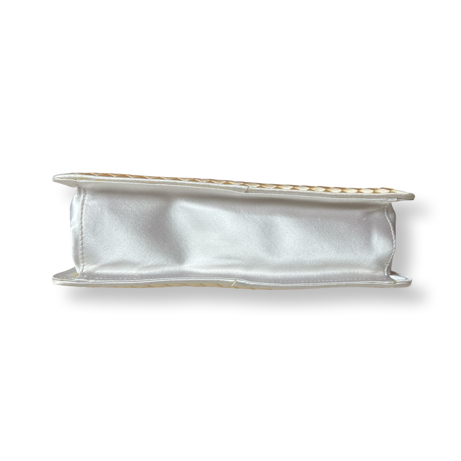 bottega weave retro handbag white & yellow