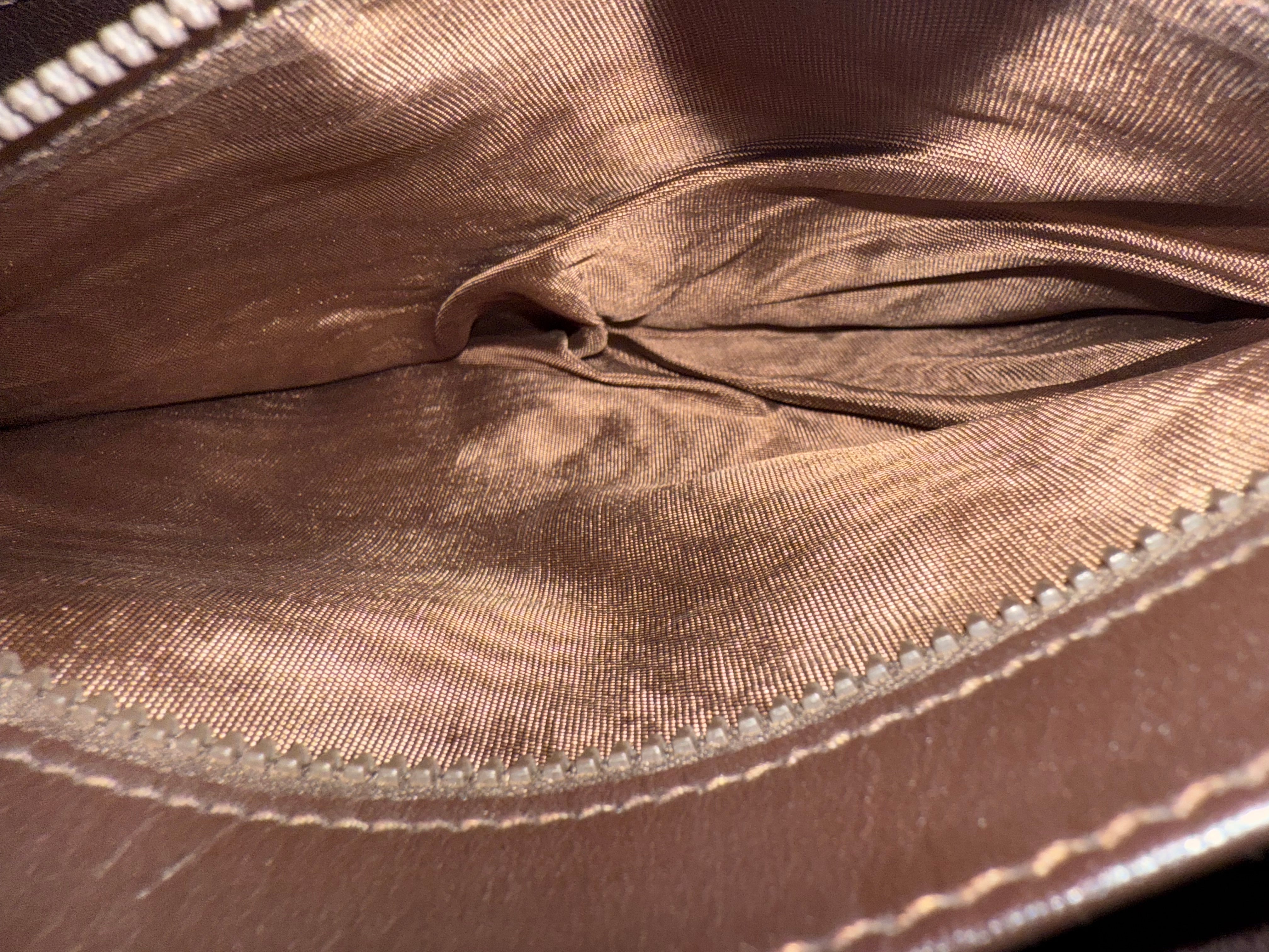 Retro Brown Celine Macadam Vintage Suede Clutch