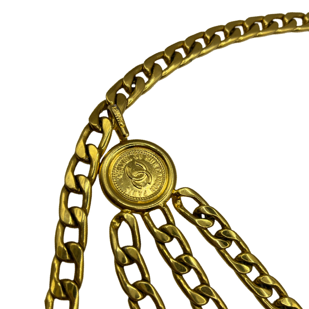 Vintage CC Chanel Coin Chain Belt Gold