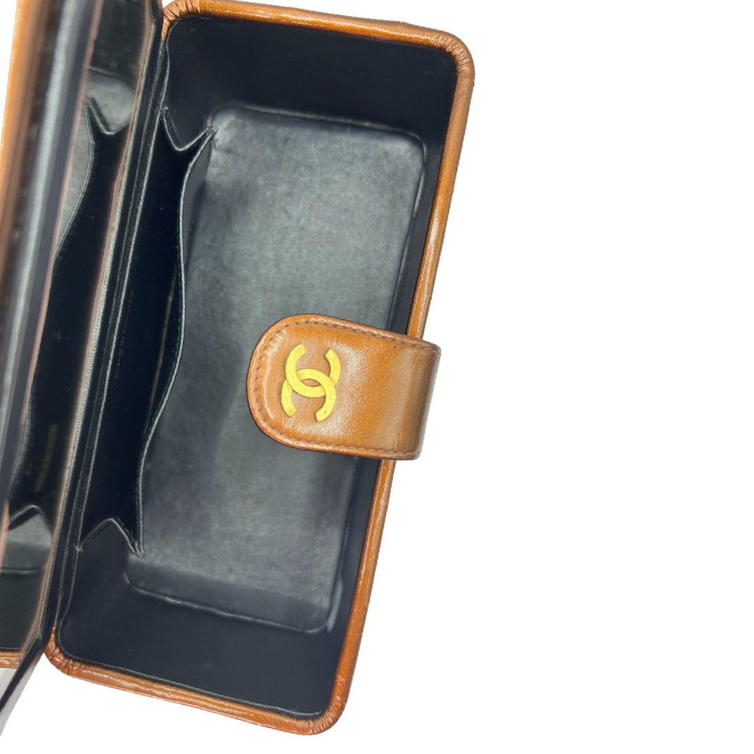 chanel vanity case vintage bronze