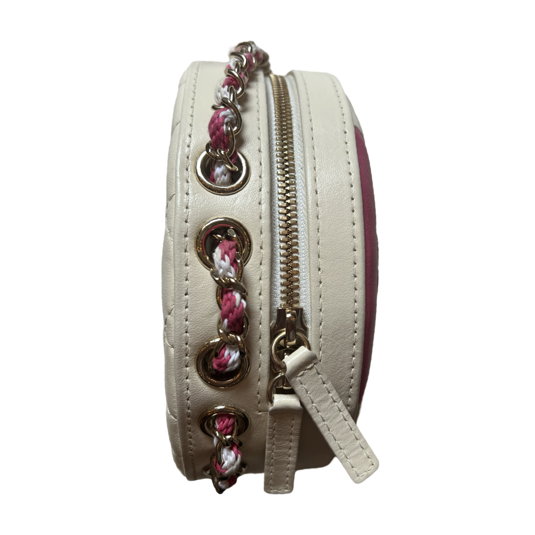 Chanel Coco lifesaver pink and white bag