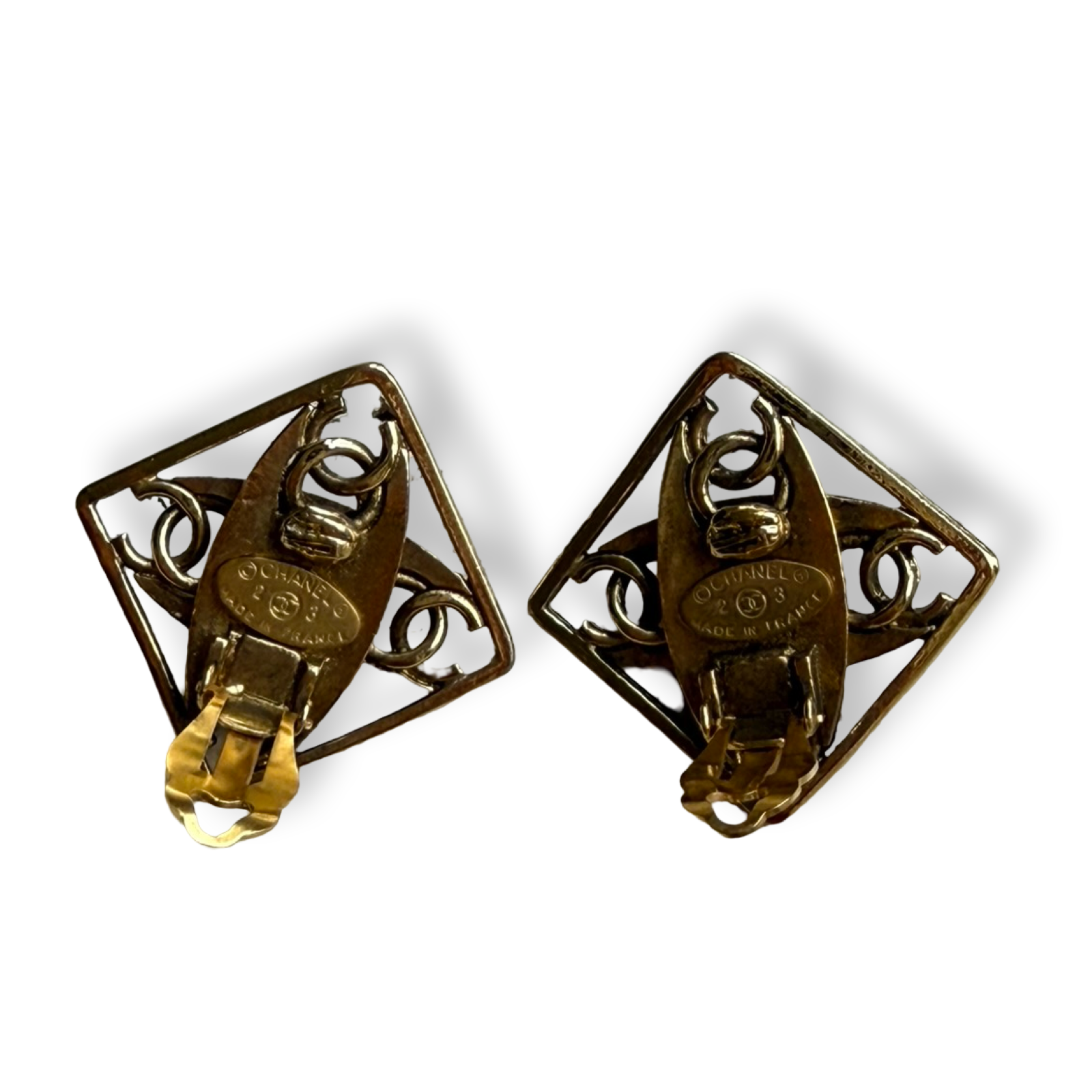 Chanel Rare Vintage Faux Turquoise Earrings