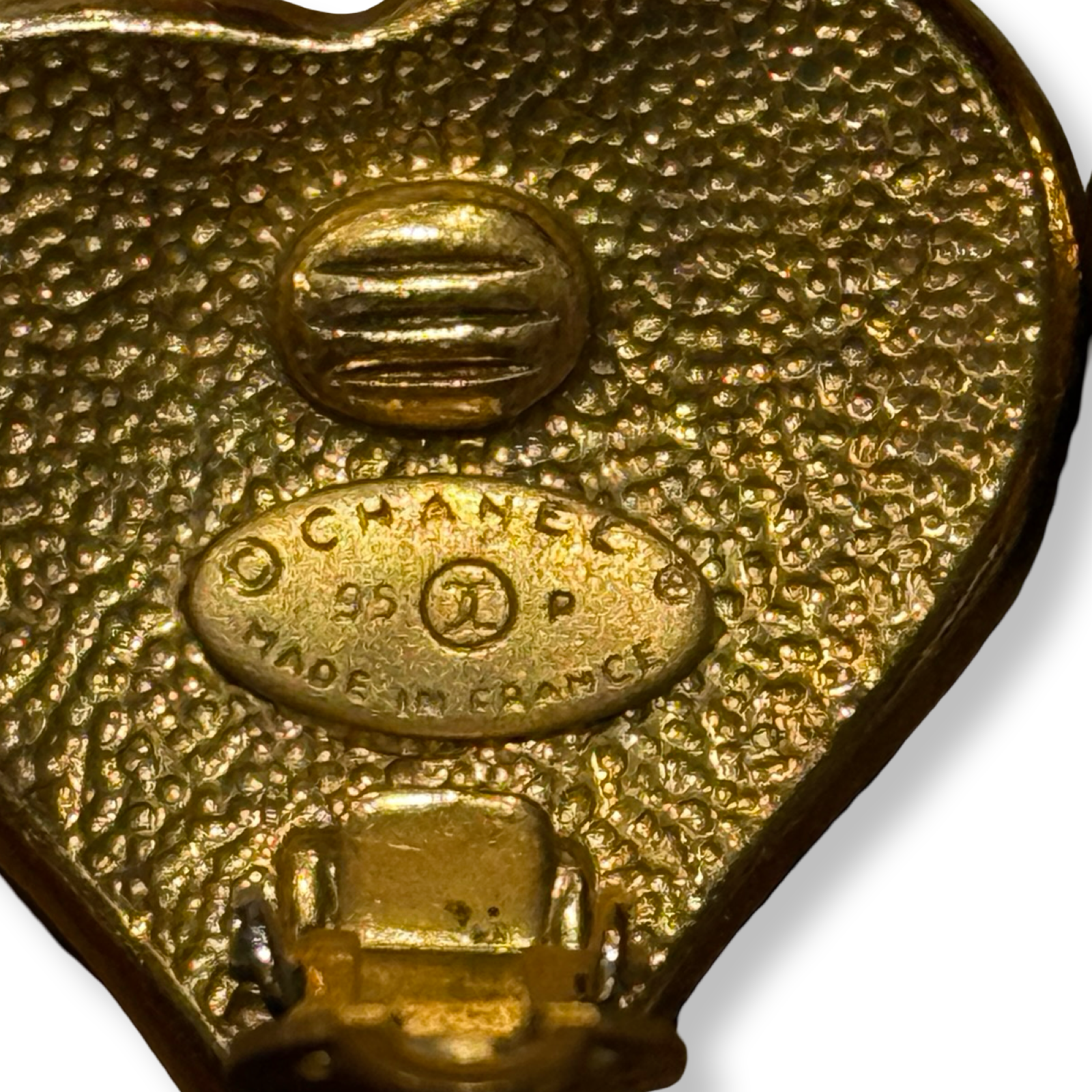 Chanel Vintage CC Heart Earrings