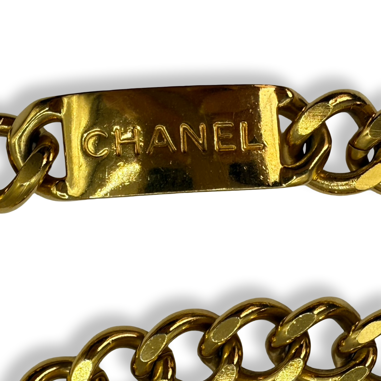 Chanel vintage chain belt authentic 80-90s gold plated heavy weight