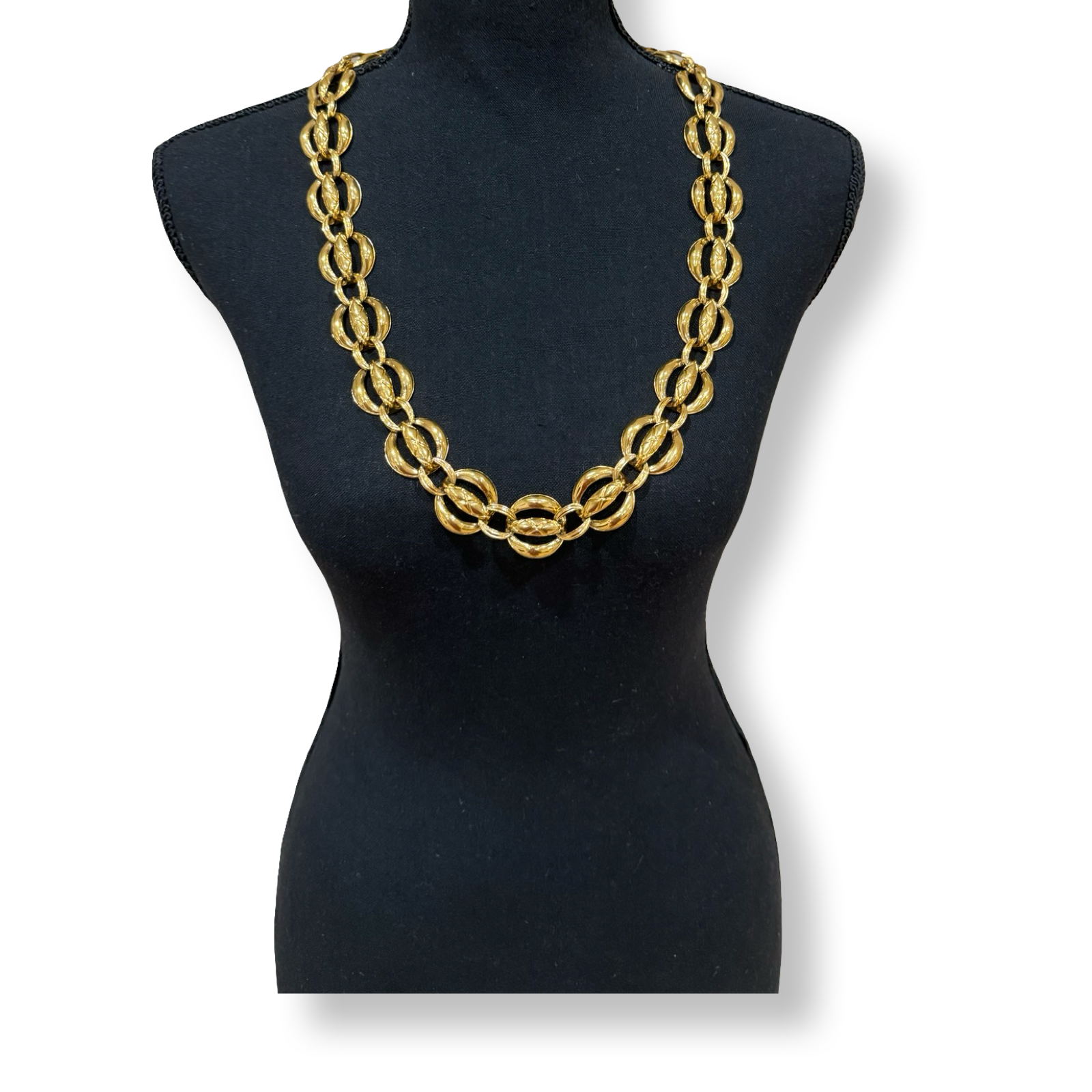 Chanel Vintage Chain Belt Matelasse authentic gold