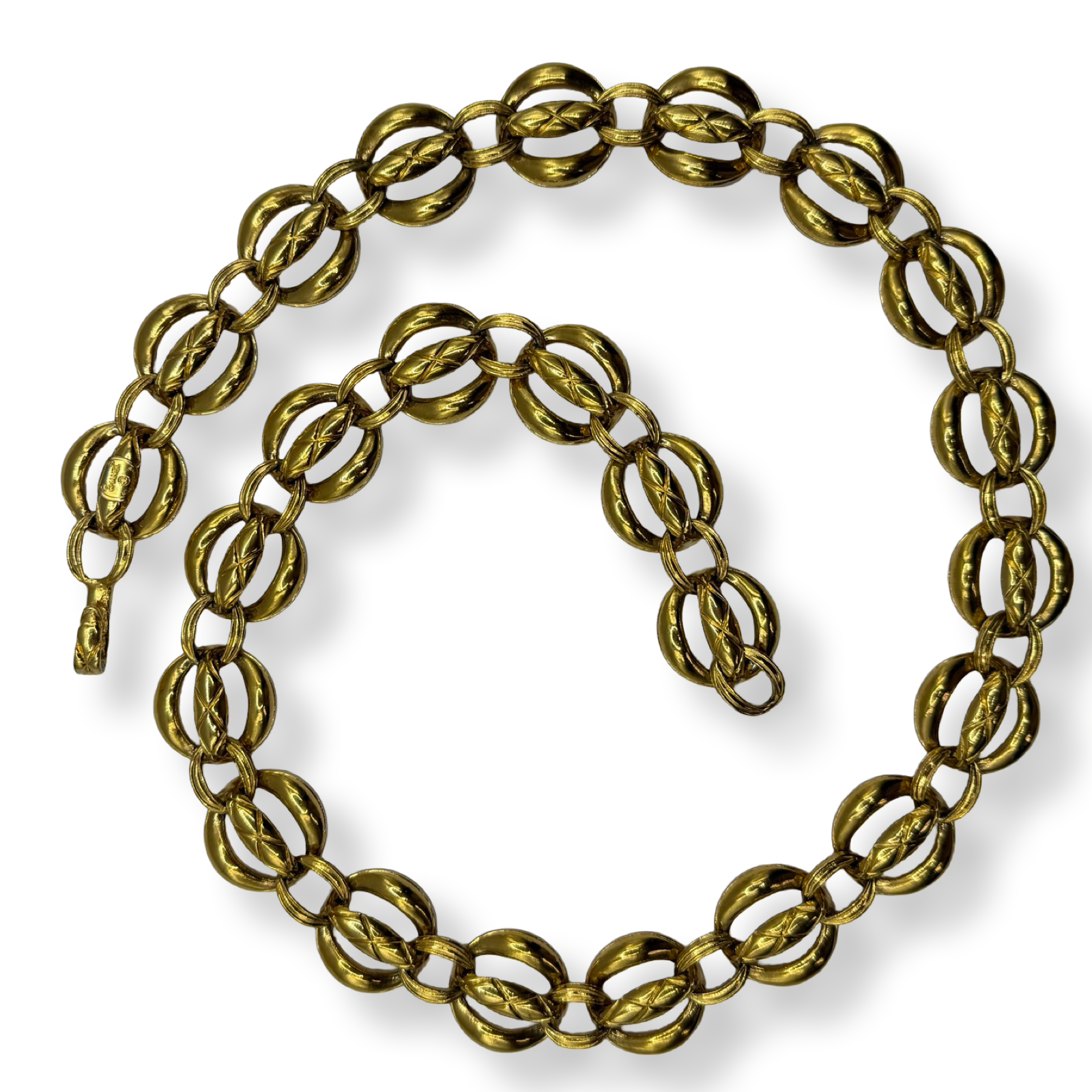 Chanel Vintage 1980s Quilted Chain Belt