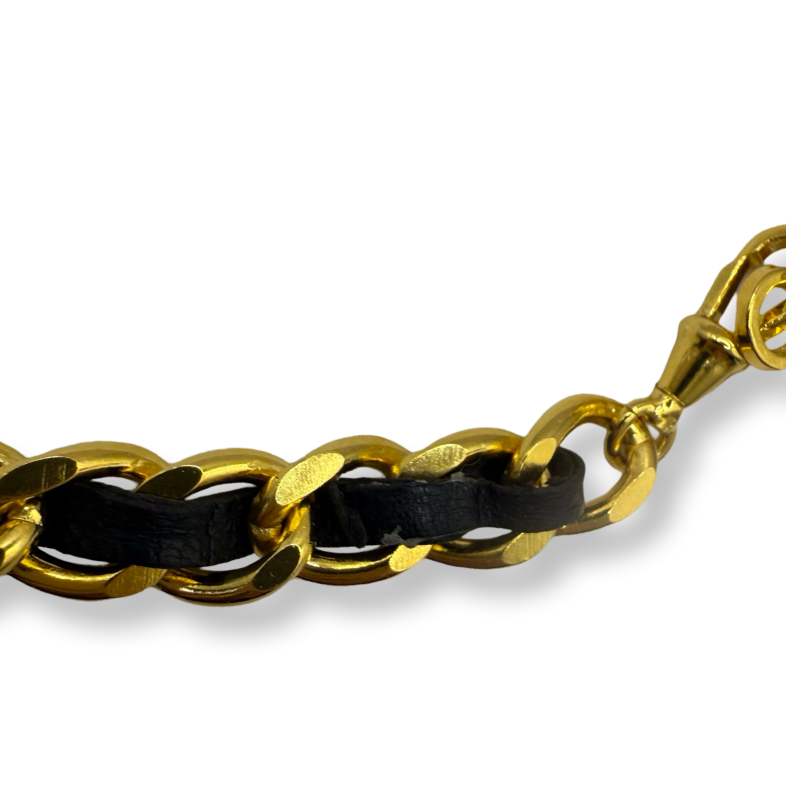 Chanel authentic vintage leather woven chianbelt