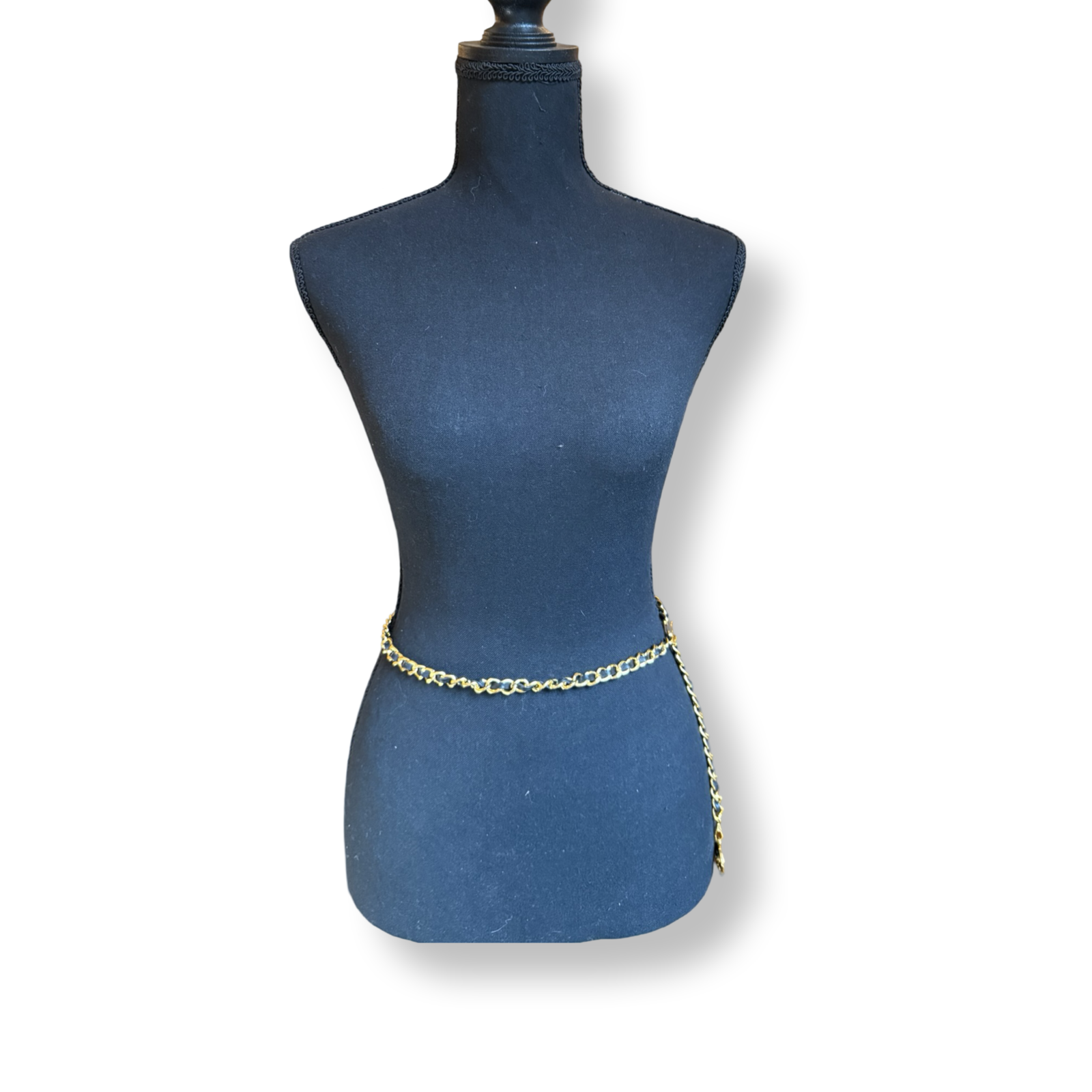 Chanel authentic vintage leather chain belt