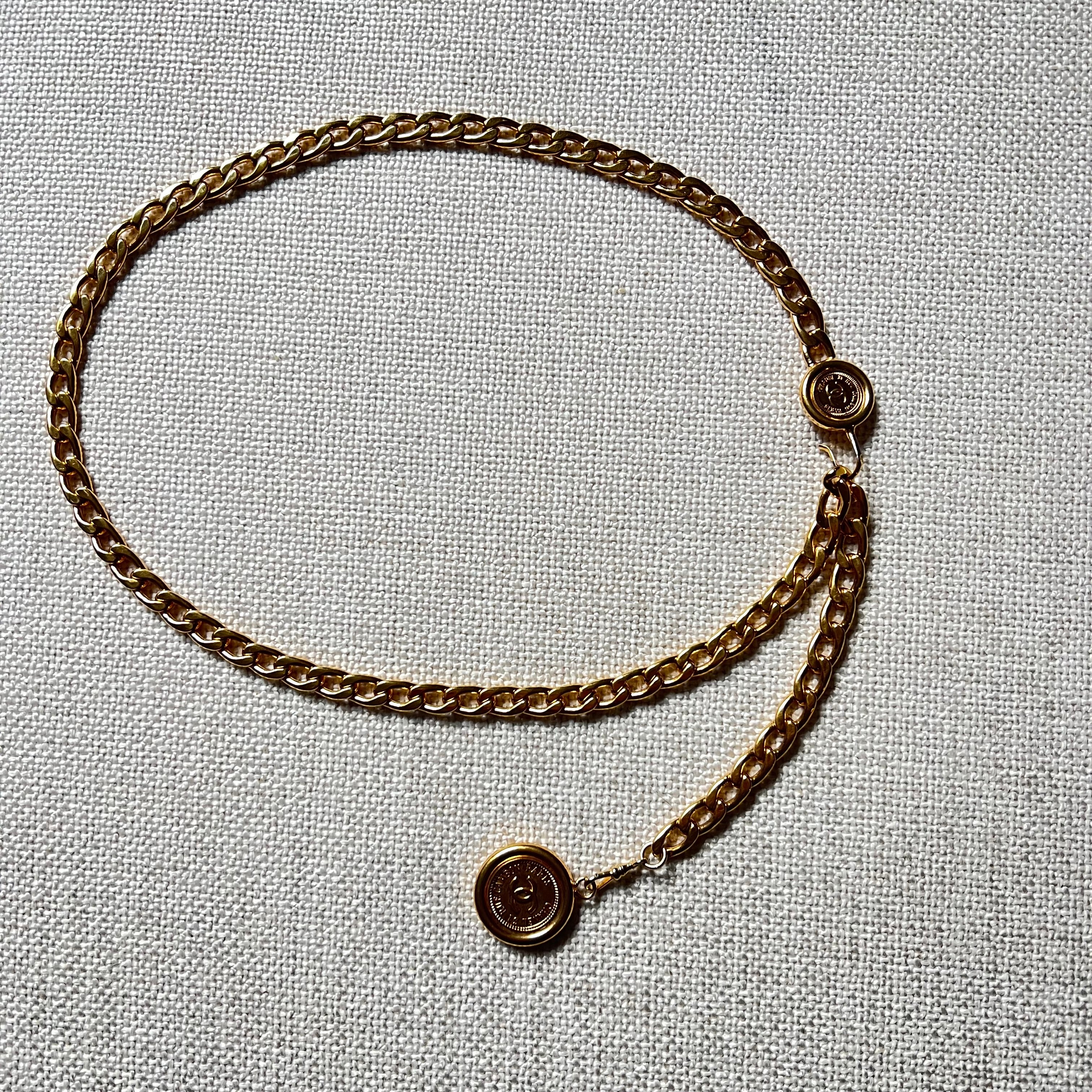 Chanel Vintage heave cuban link Chain Belt