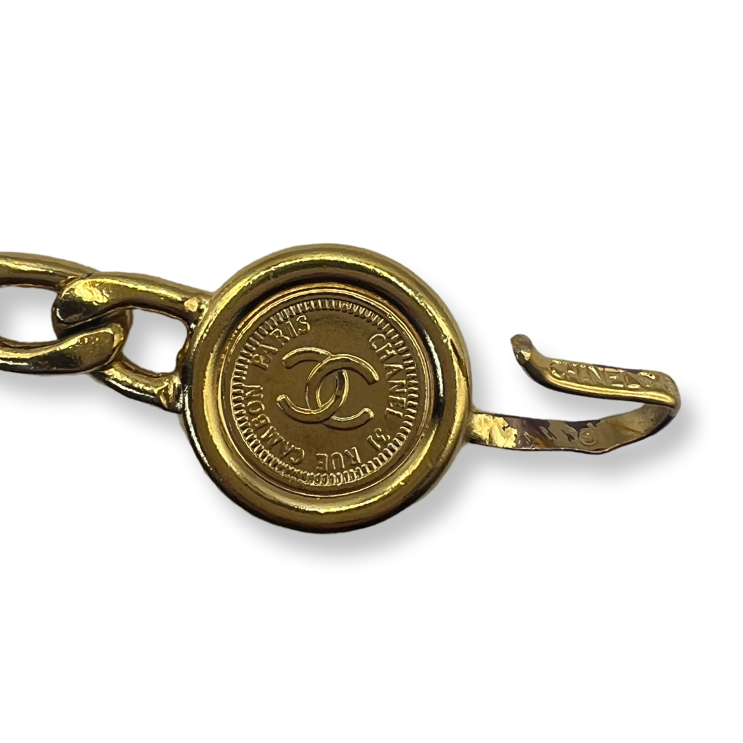 Chanel Authentic Vintage Gold Chain Belt CC Medallions