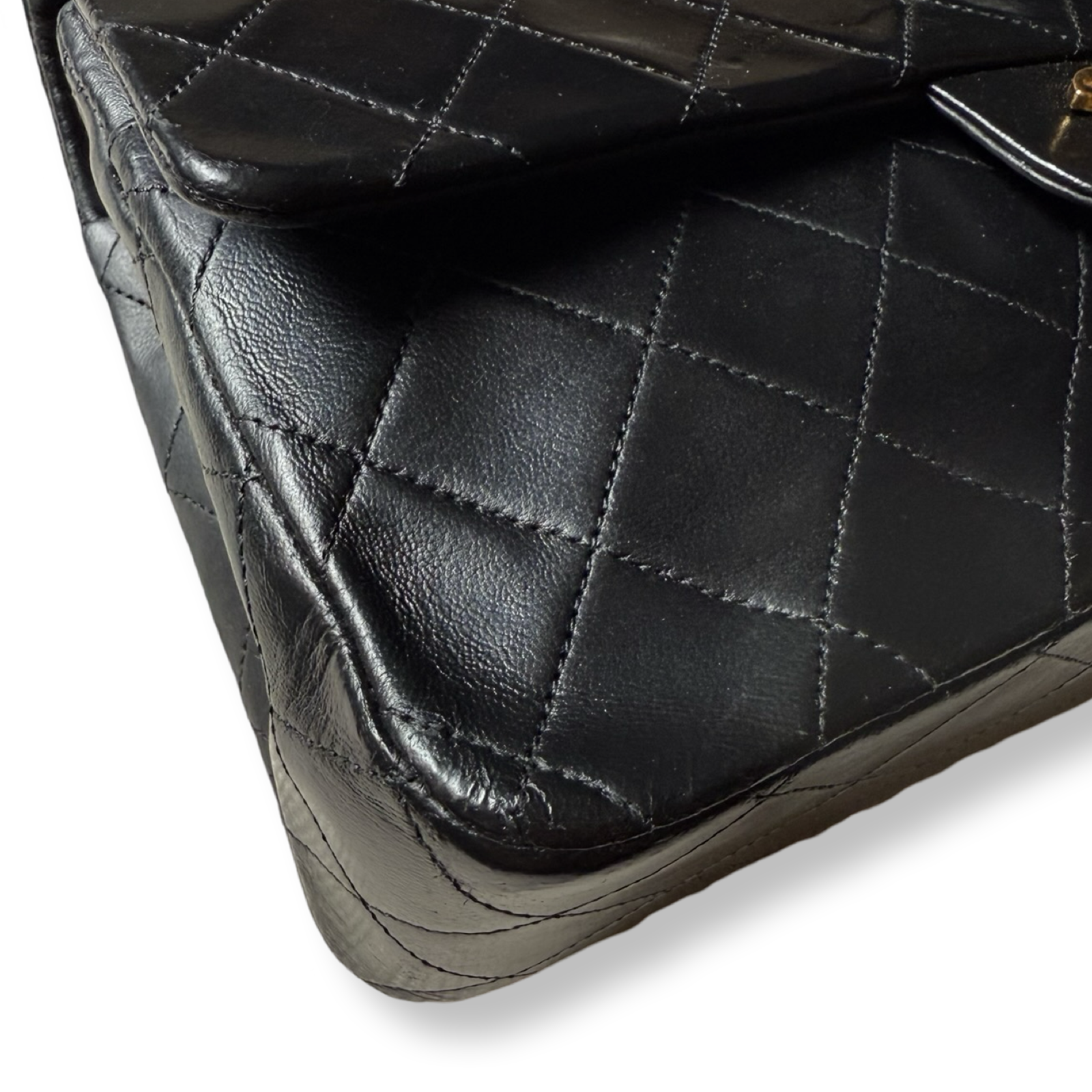 Chanel Vintage 90s Classic Flap Black Medium Double Flap