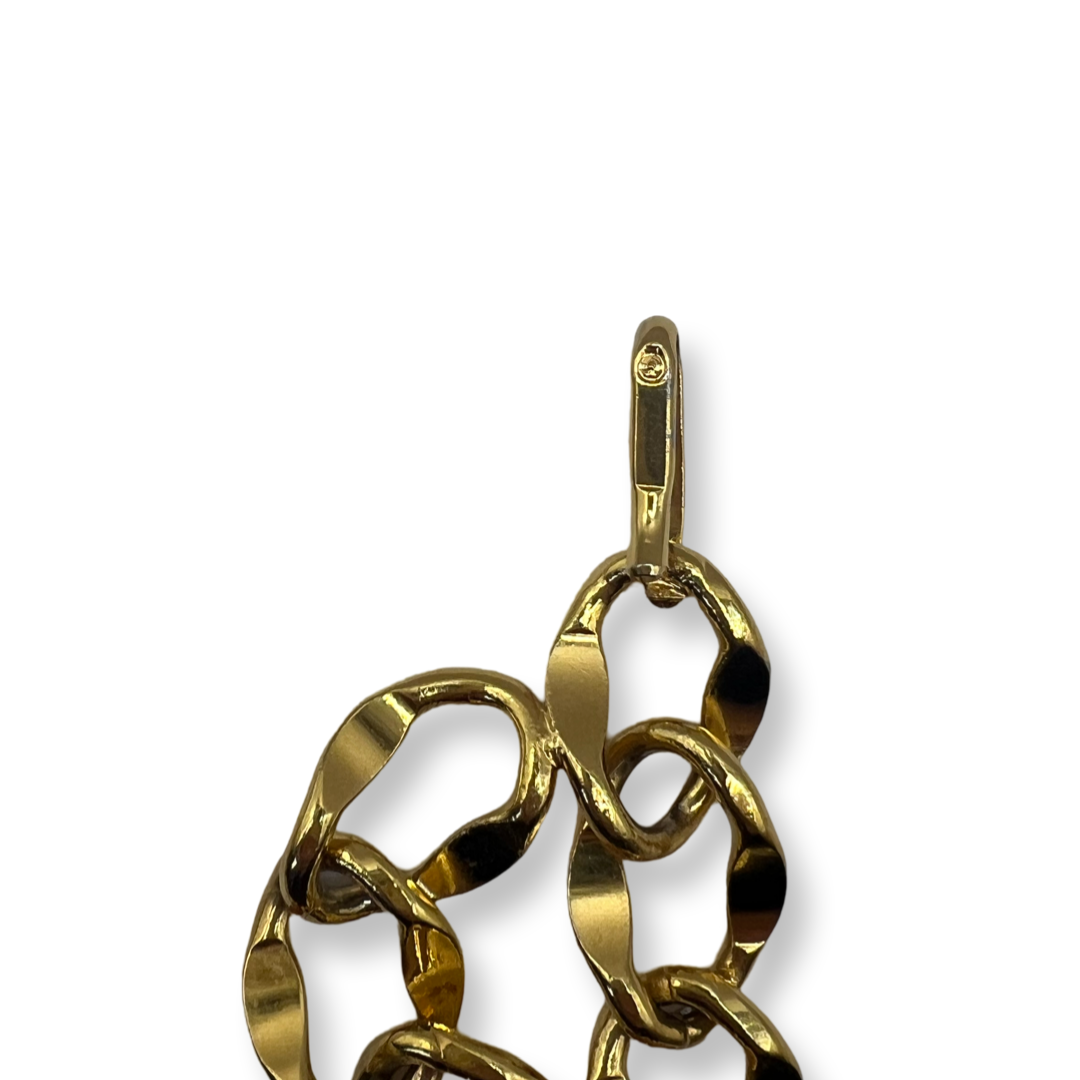 coco mark hanging medallion chanel chain belt authentic vintage 90s
