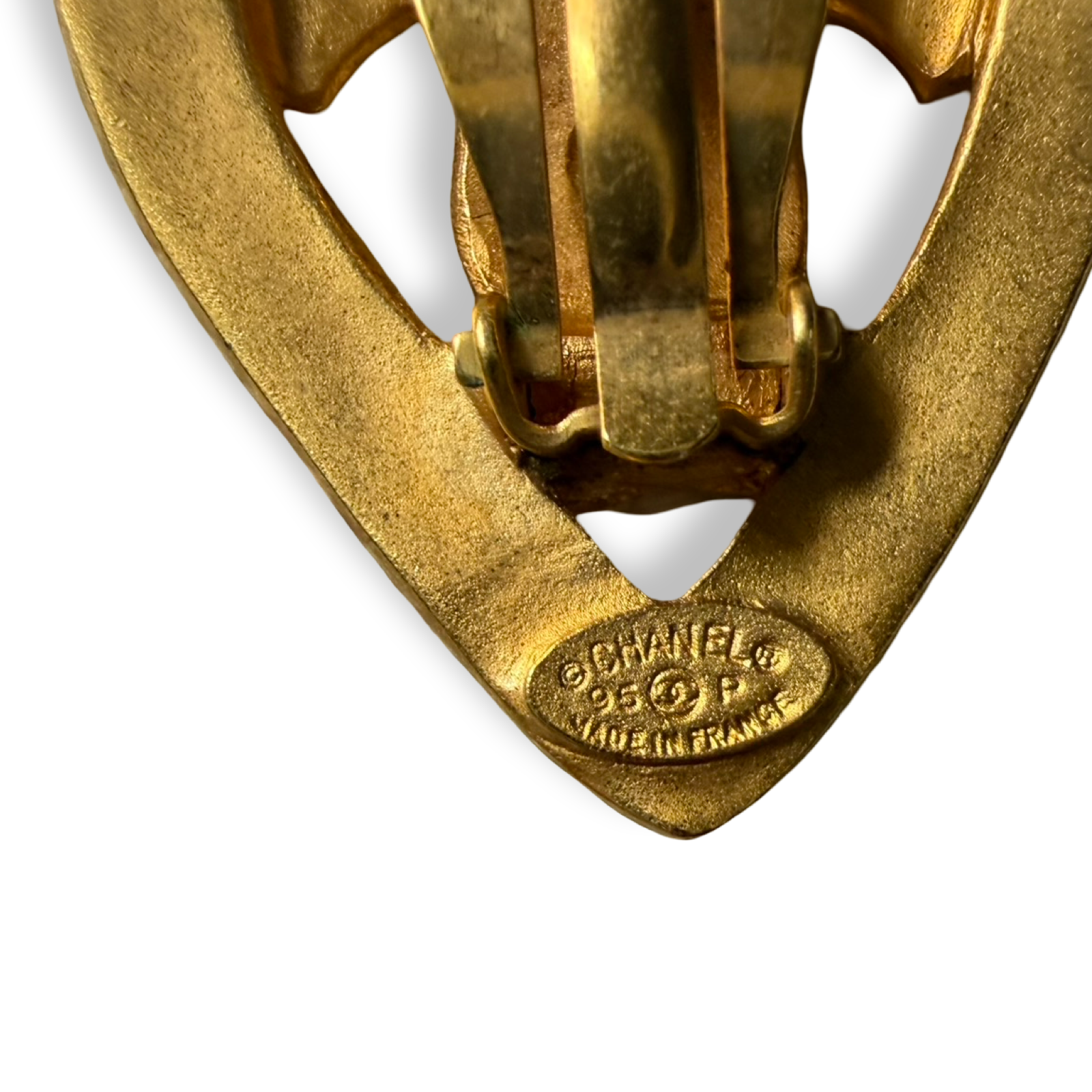 Chanel Vintage Open Heart Earrings