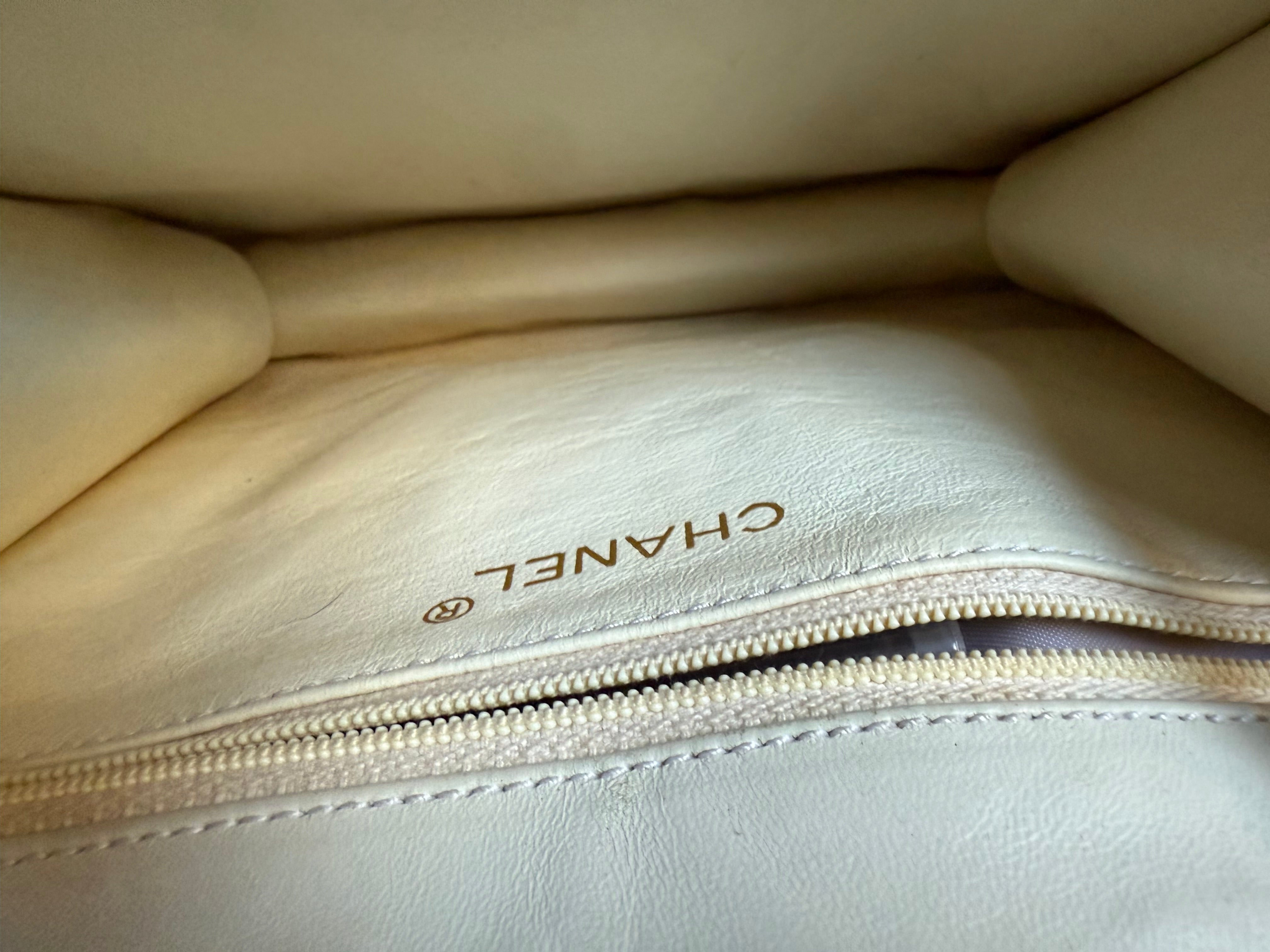 Chanel Vintage Raffia Tassel Double Flap