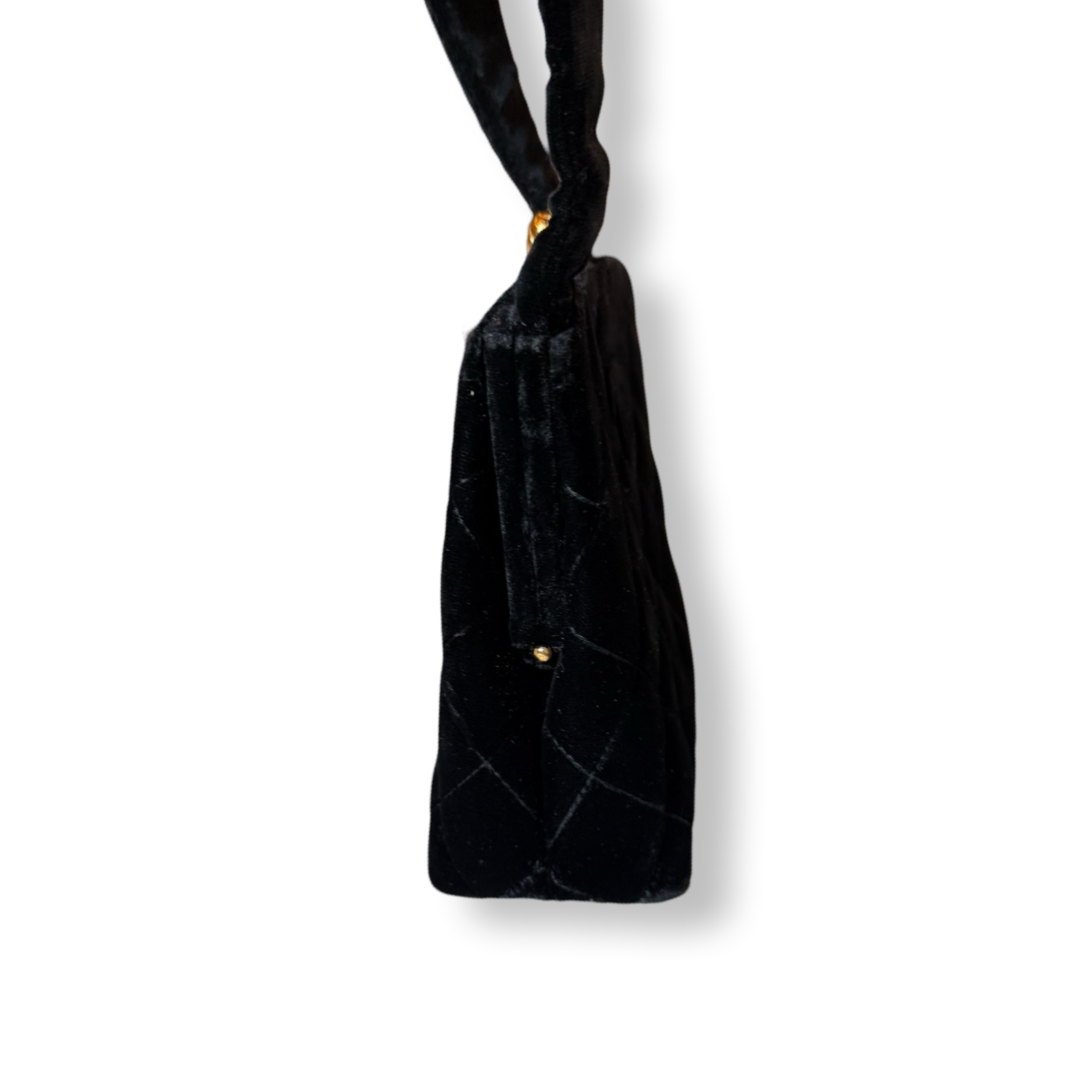 Chanel Vintage Authentic 1990s Black Velvet evening bag