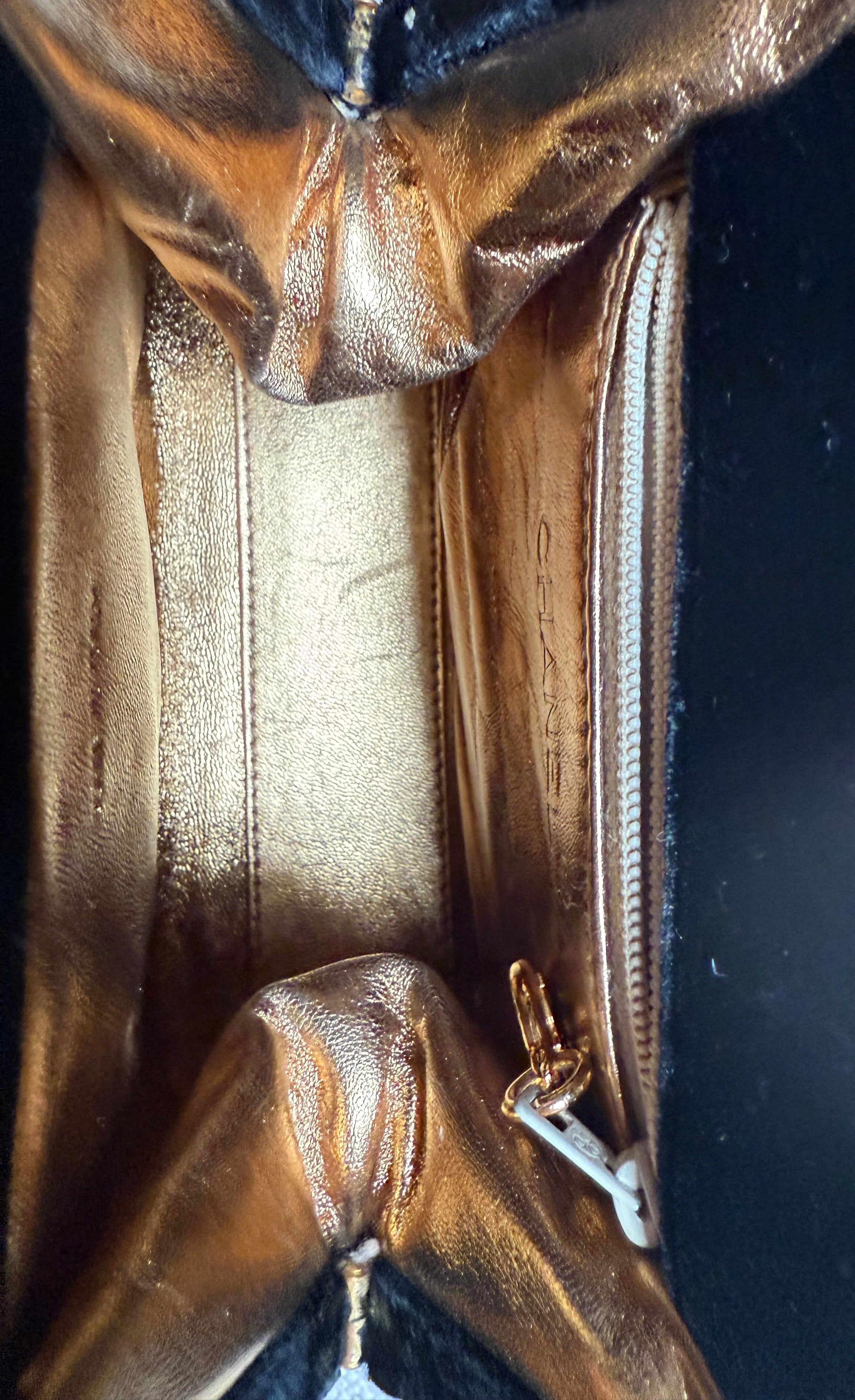 Chanel vintage authentic black velvet 1996 evening bag