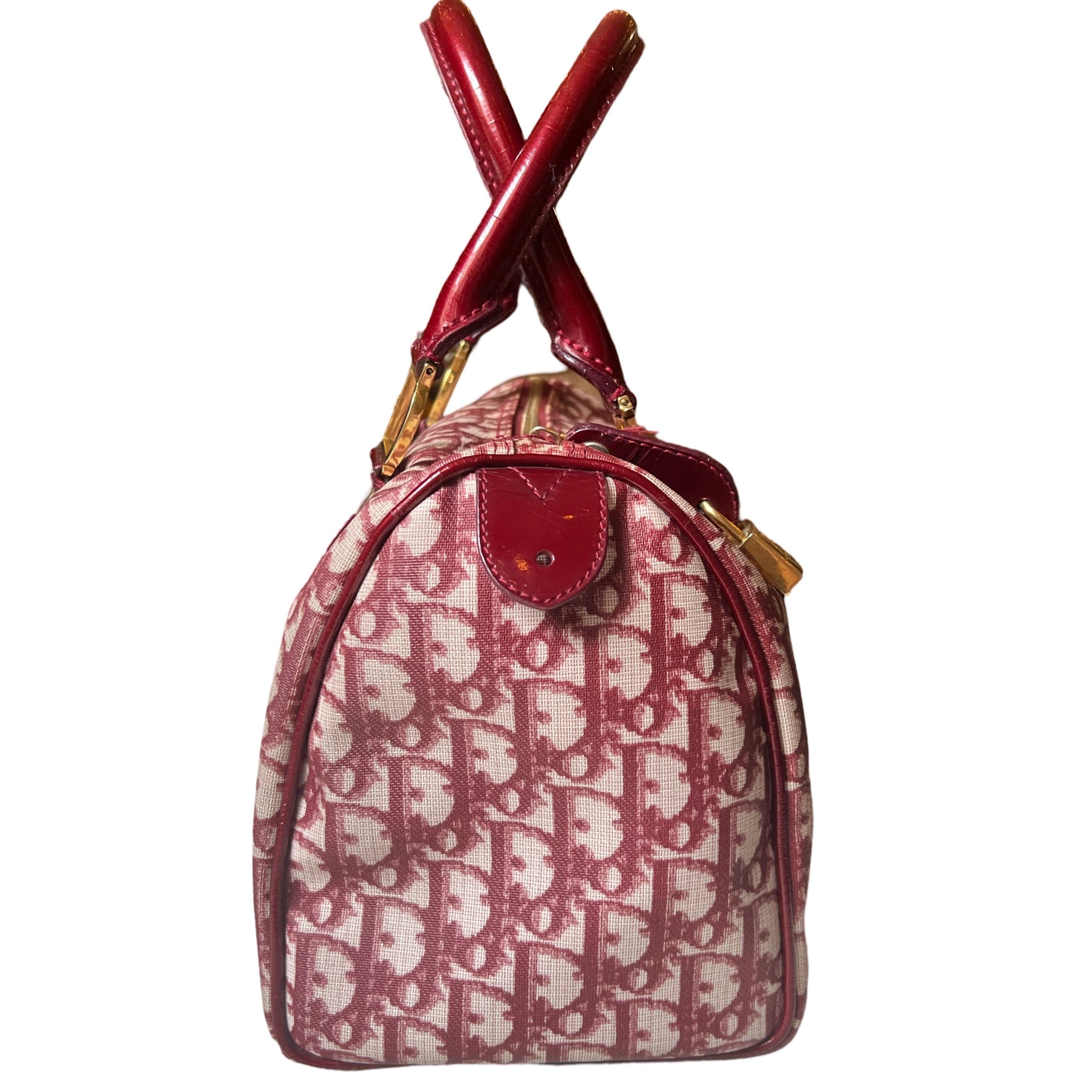 Dior red trotter boston bag