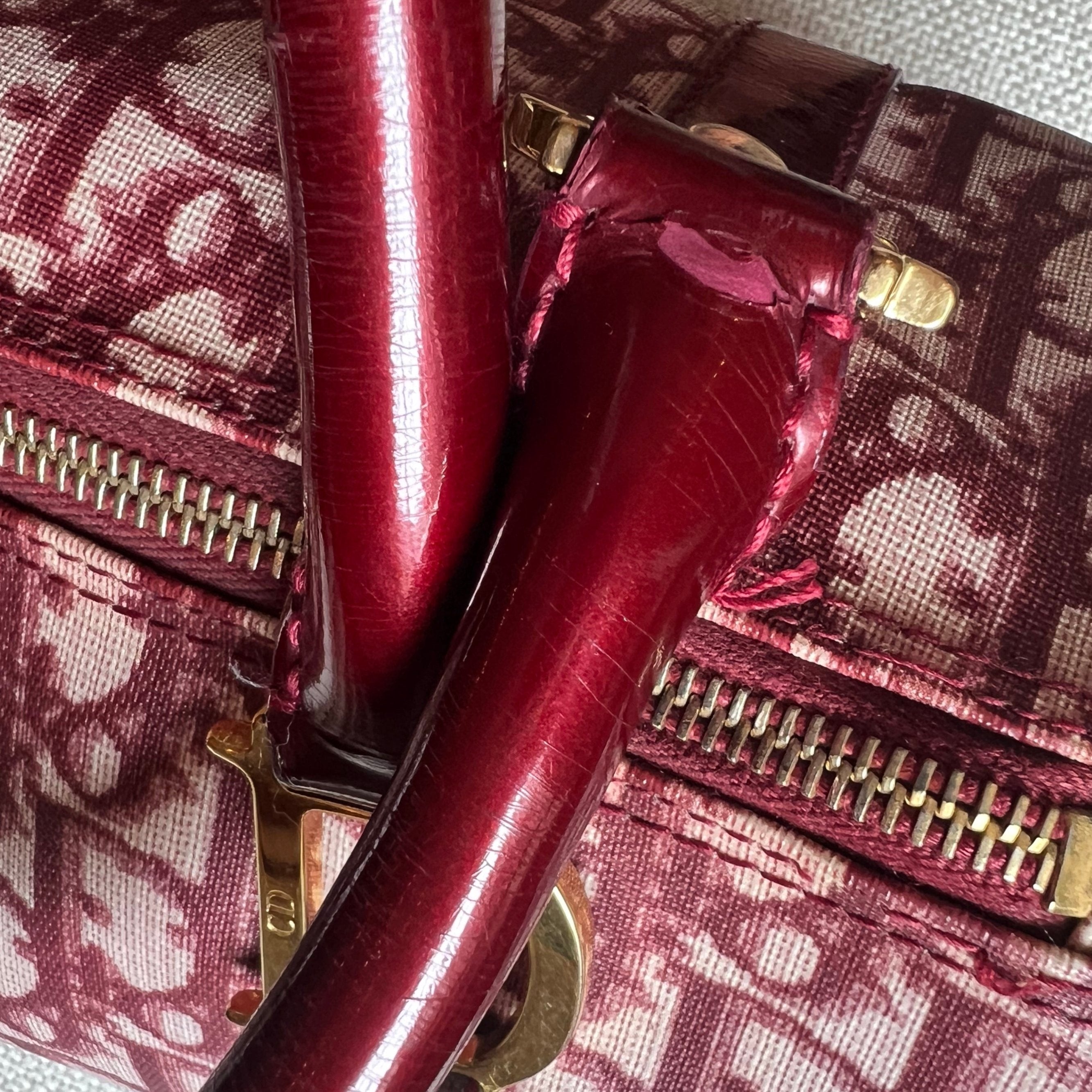 Christian dior old trotter boston bag bordeaux