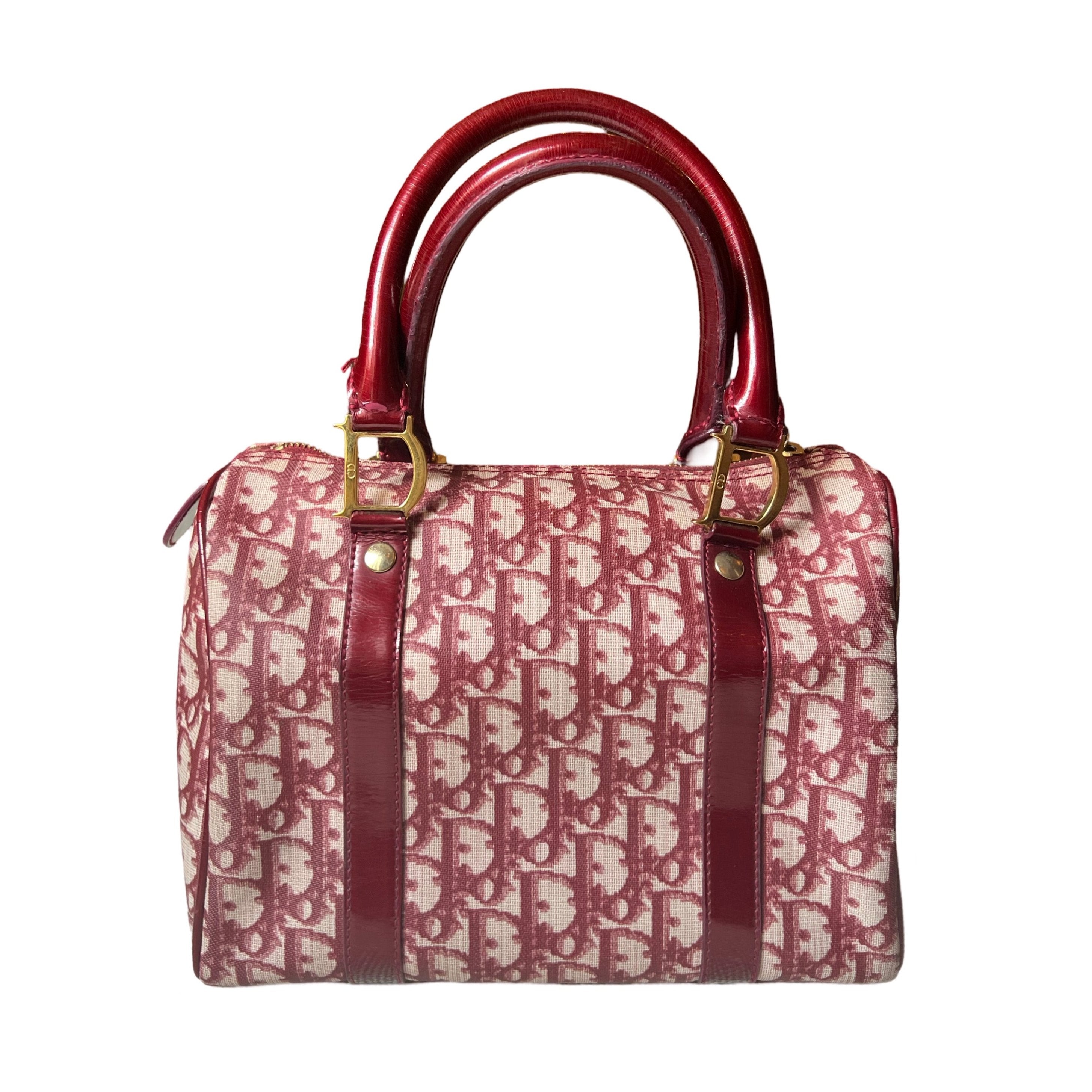 Dior Boston Bag Red Vintage