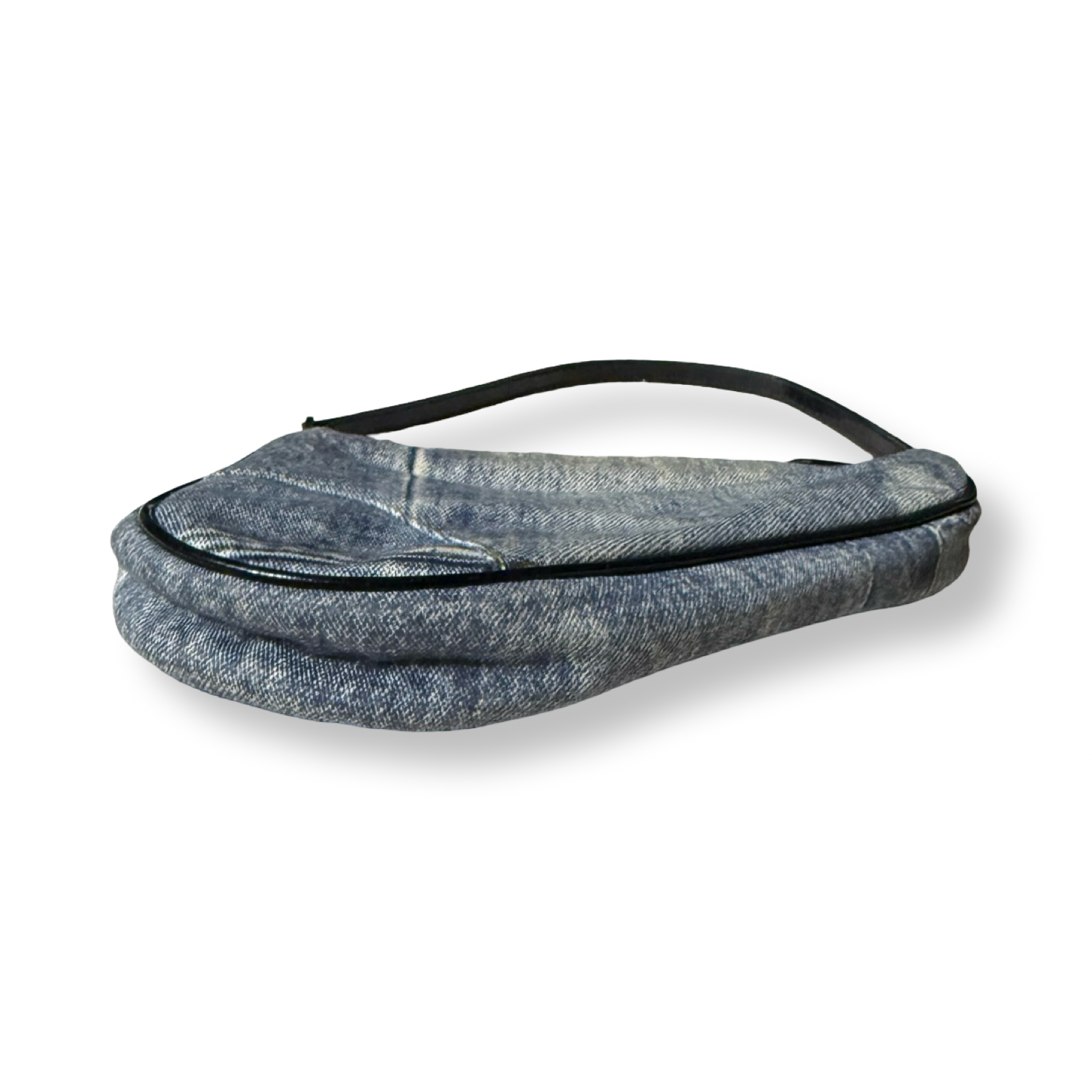 Dior Vintage Denim Print Saddle Pochette