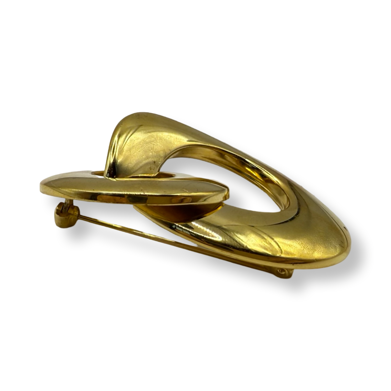 Dior brooch pin vintage authentic gold plated 1980s