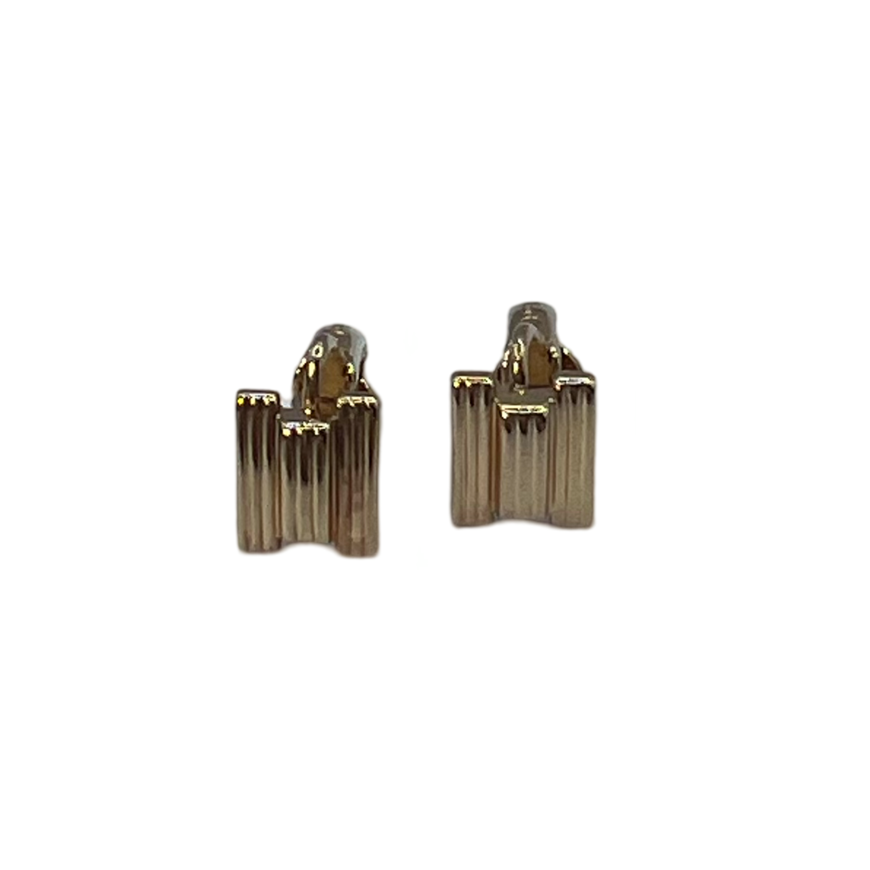 Vintage Dior Gold Notch design earrings