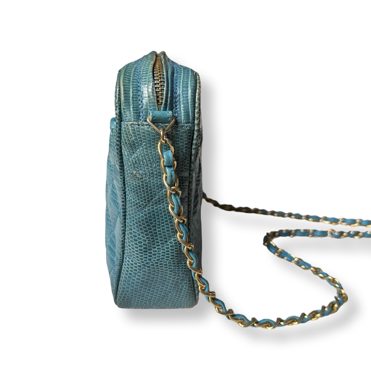 Chanel Vintage Lizard Tassel Camera Bag