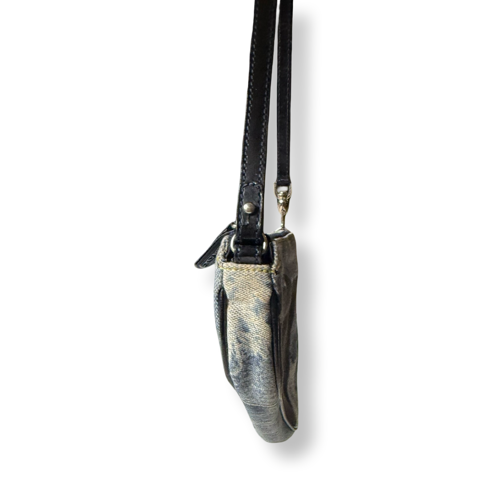 Dior Vintage Denim Print Saddle Pochette