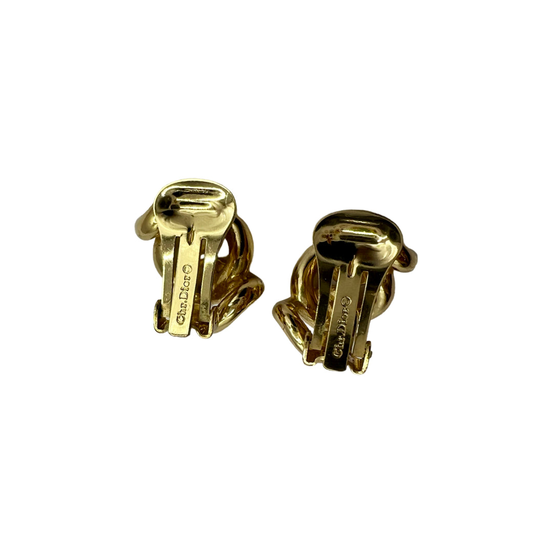 Vintage Christian Dior Earrings Gold