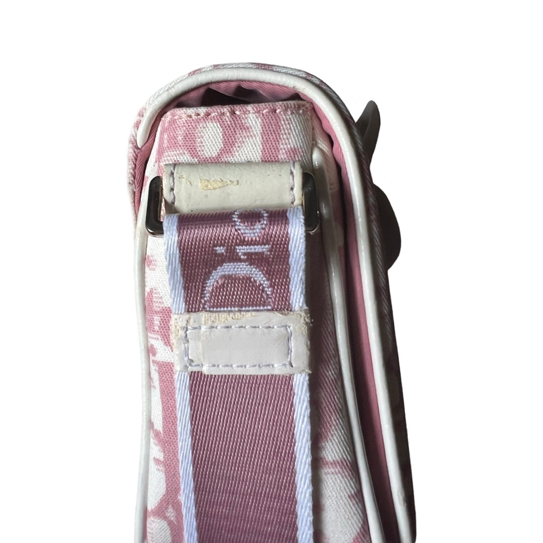 Christian Dior Y2K Pink and white girly trotter bAG