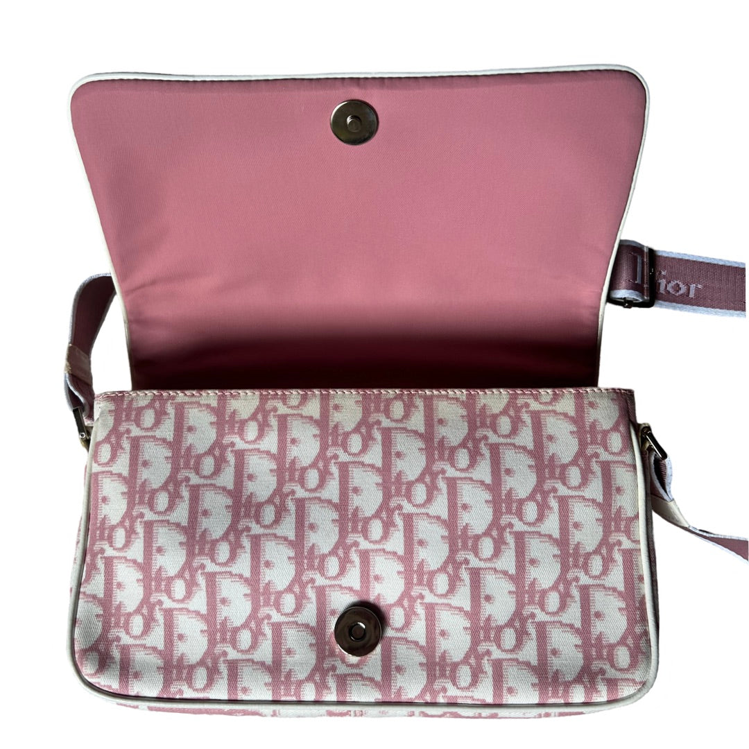 Christian Dior Crossbody Pink Flap Bag
