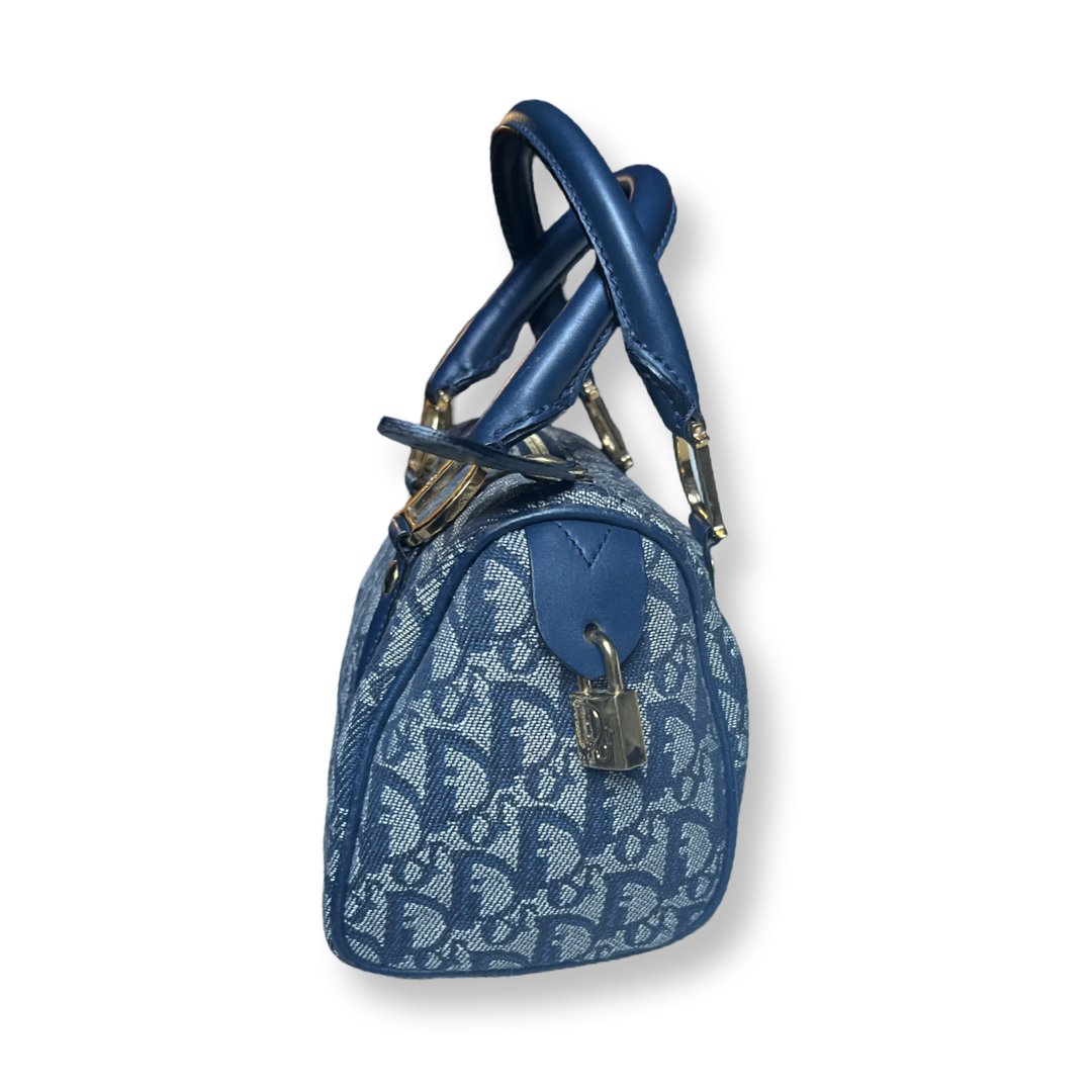 Authentic Dior Trotter speedy bag Mini Navy Classic dior blue