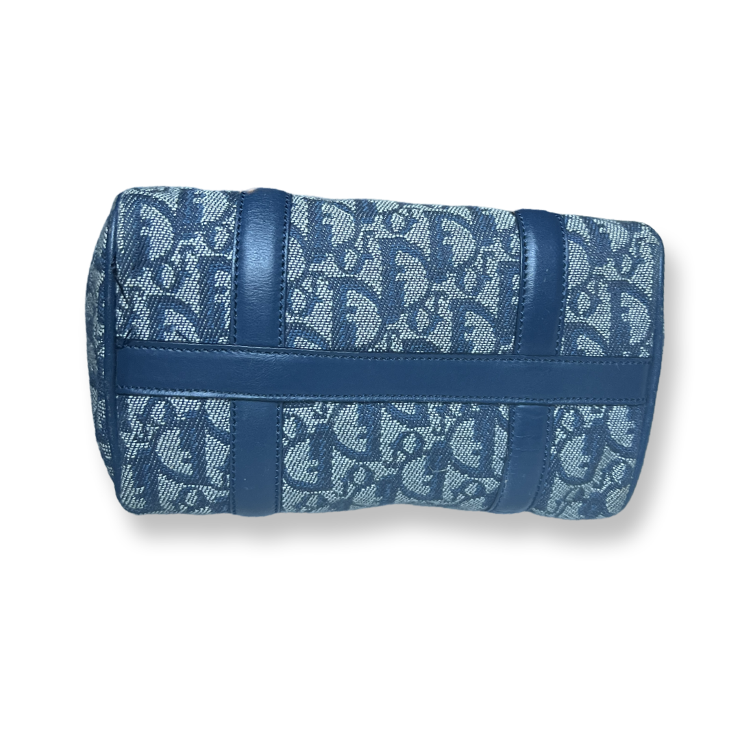 Christian Dior retro mini boston bag blue trotter navy classic