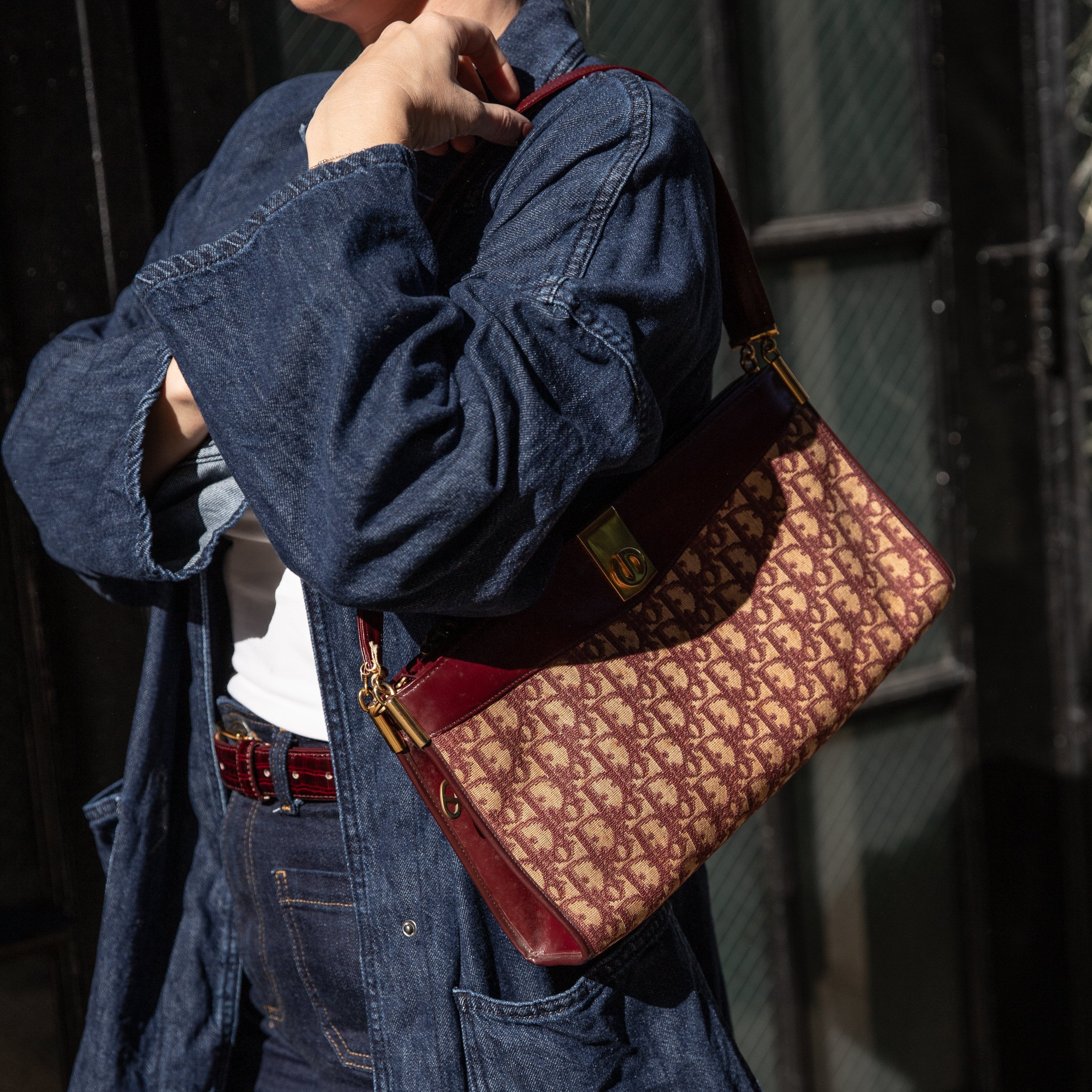 Christian Dior Old red trotter handbag