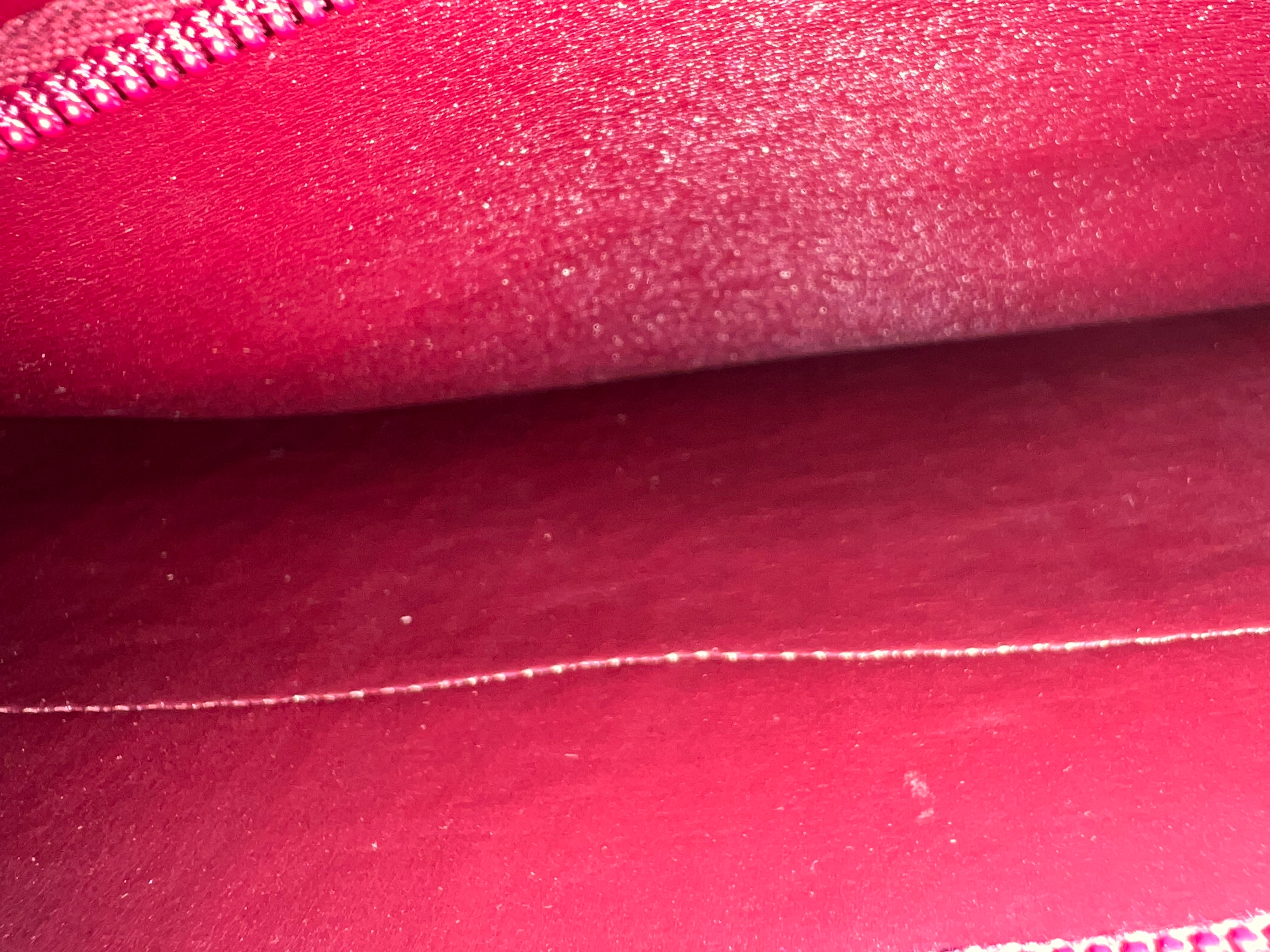 Christian Dior red leather vintage handbag authentic