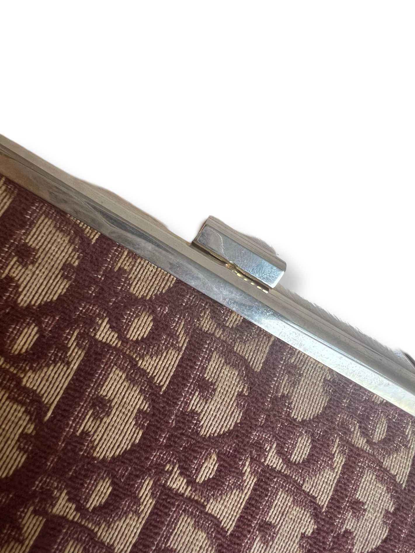 Christian Dior Vintage 60s Red Oblique clutch purse