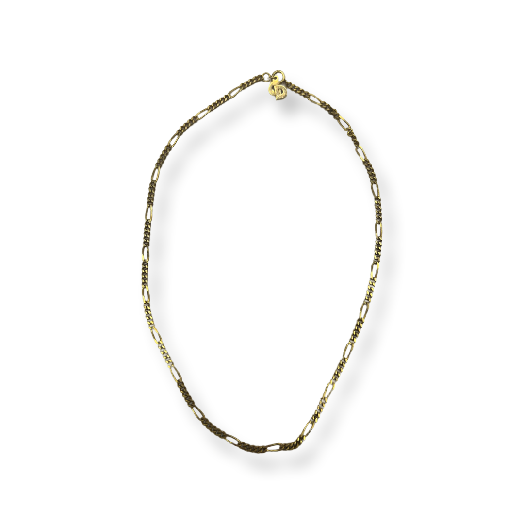 Christian Dior Vintage gold plated short chain necklace