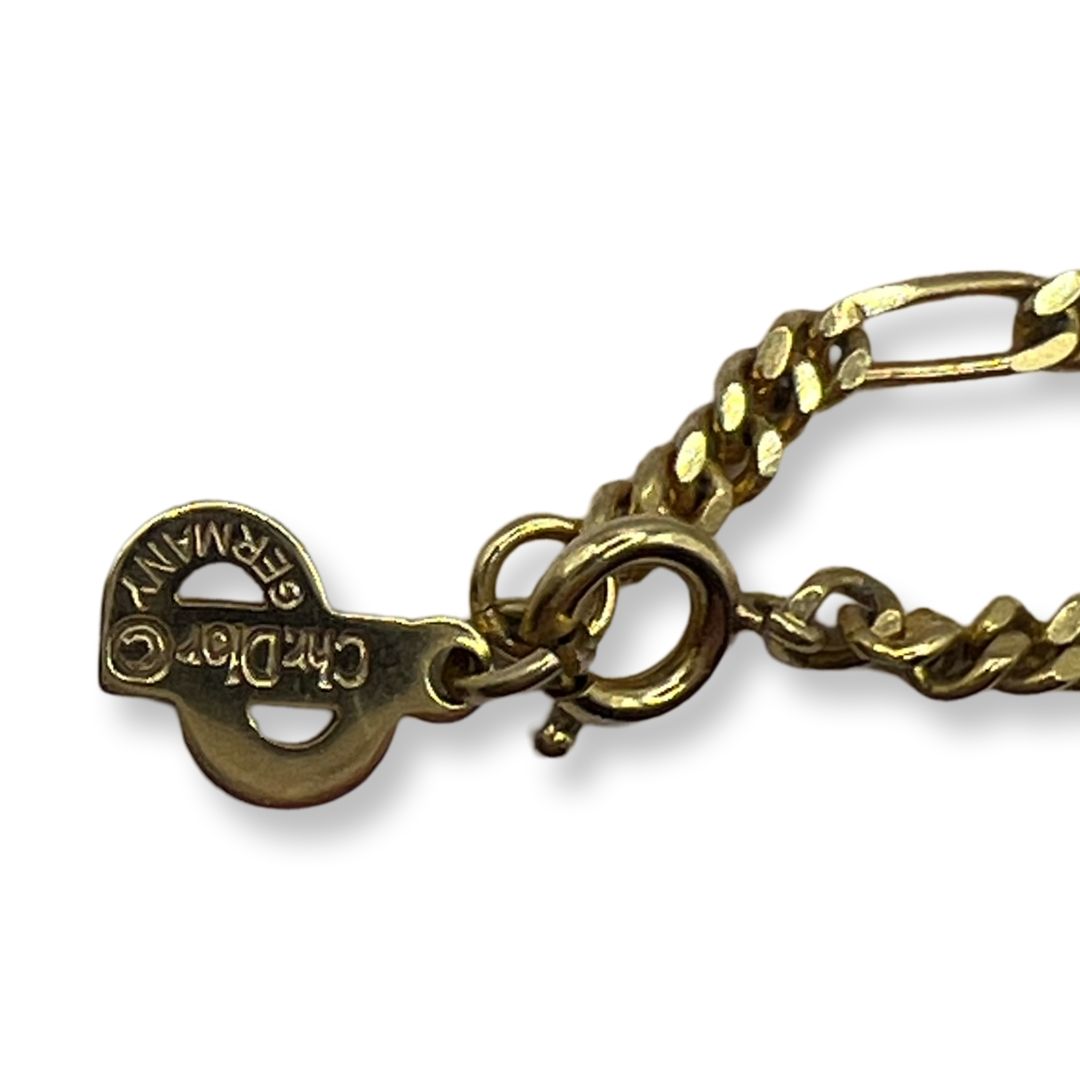 Christian Dior CD charm chain link authentic vintage necklace