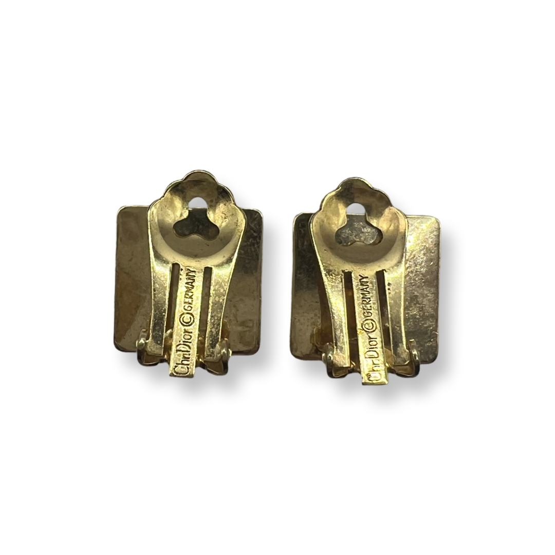 Vintage Authentic Christian Dior Earrings Clip On