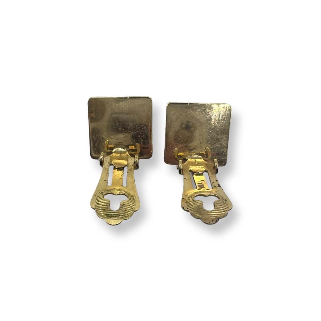 Vintage Authentic Christian Dior Earrings Gold