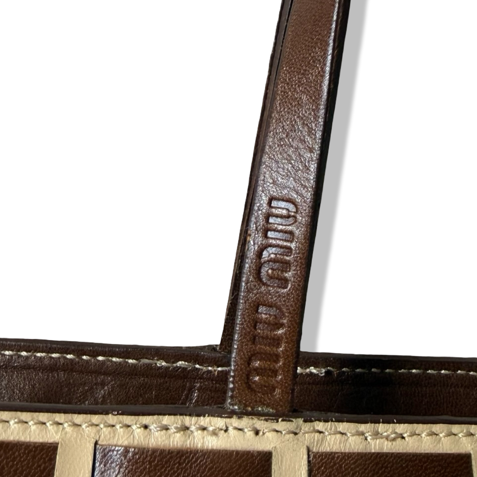 Miu Miu Vintage Woven Waffle Bag
