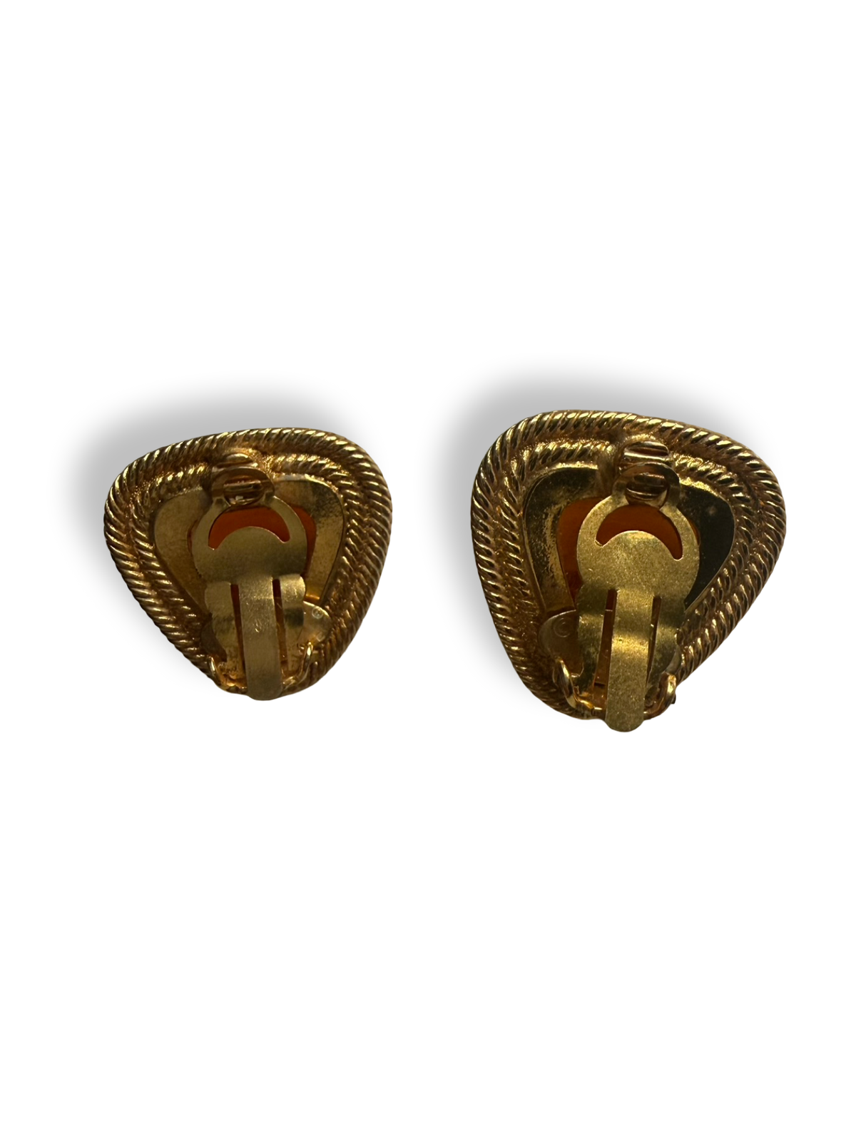 Chanel Vintage Amber Glass Earrings